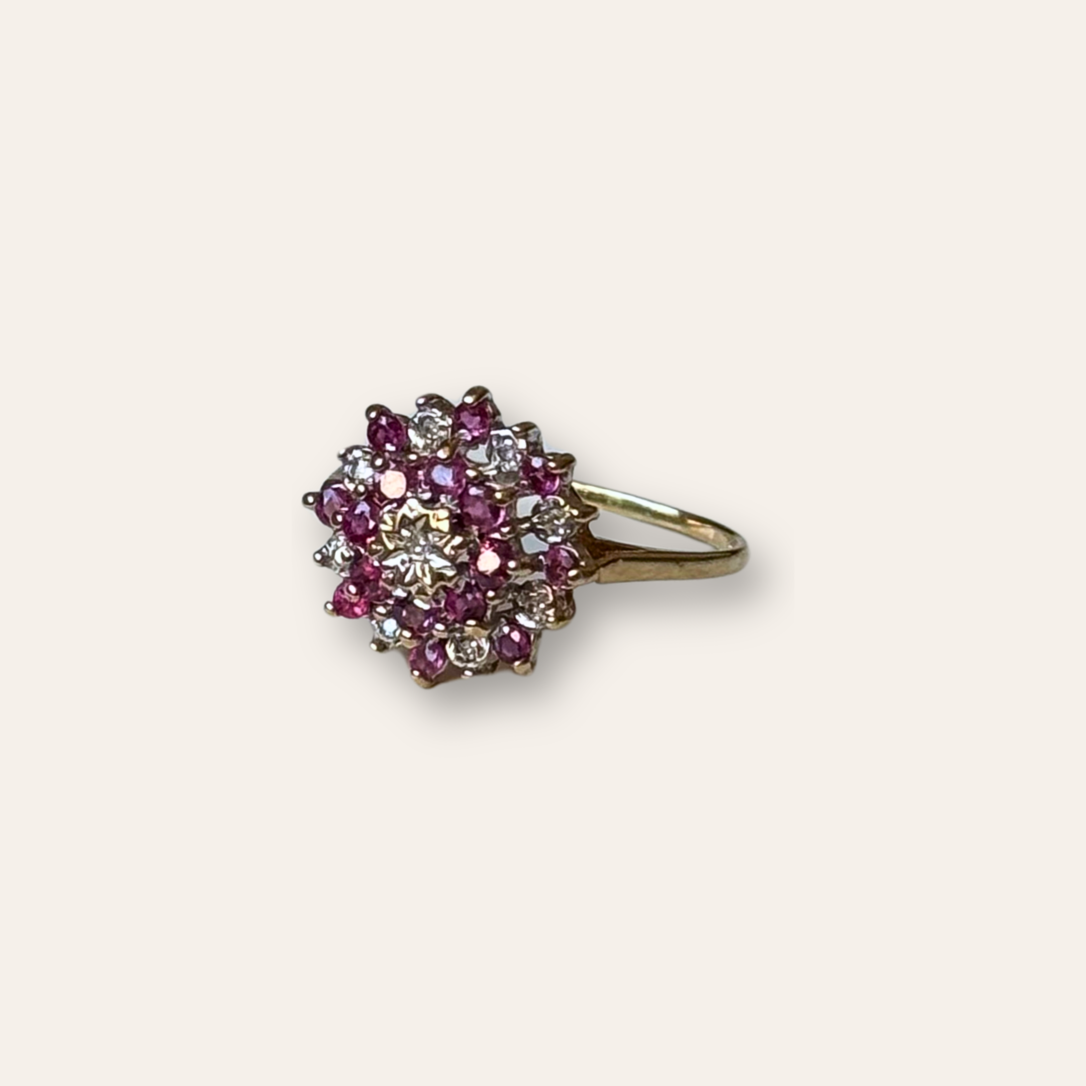 Robijn & Diamant Cocktail Cluster Ring