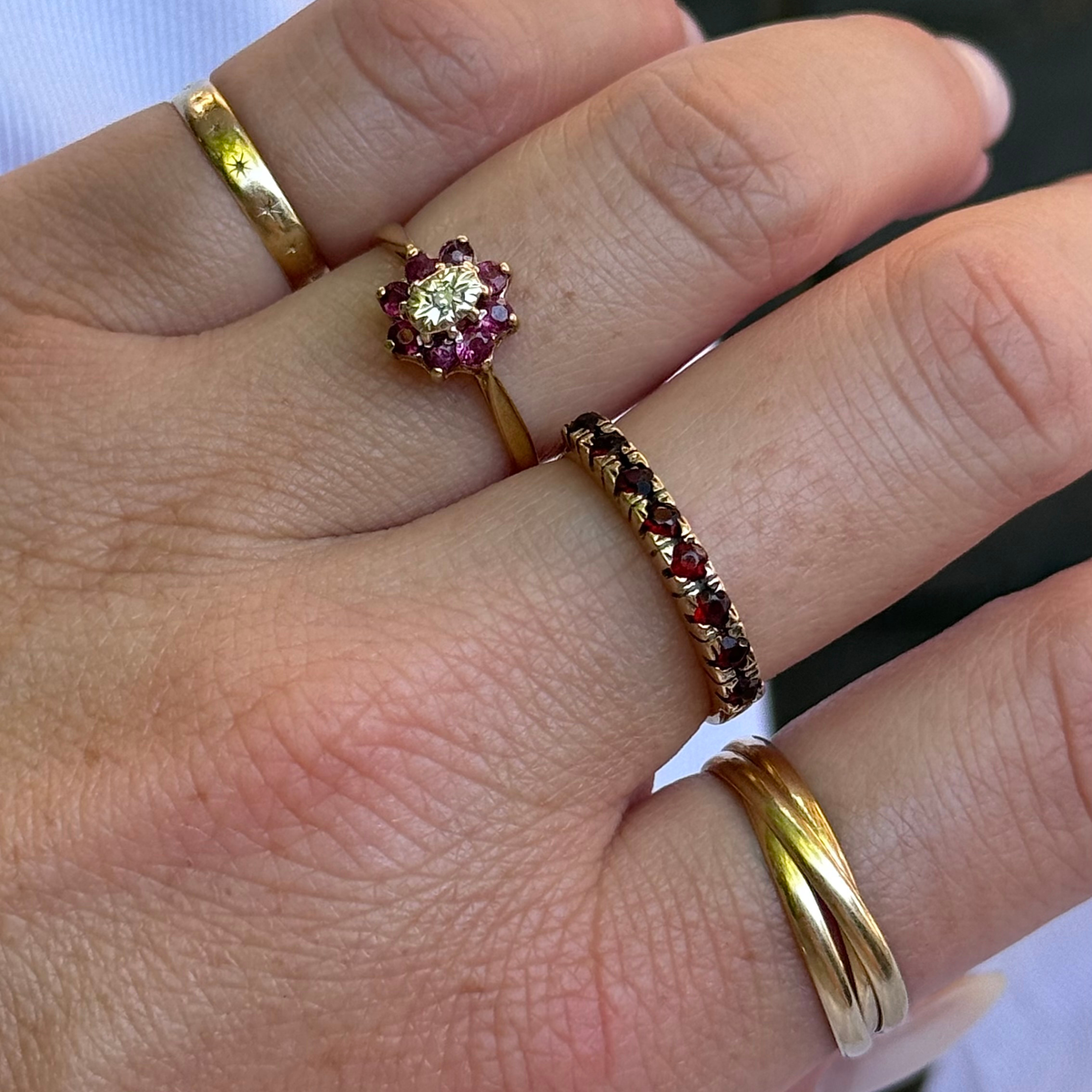 Robijn & Diamant Bloem Ring