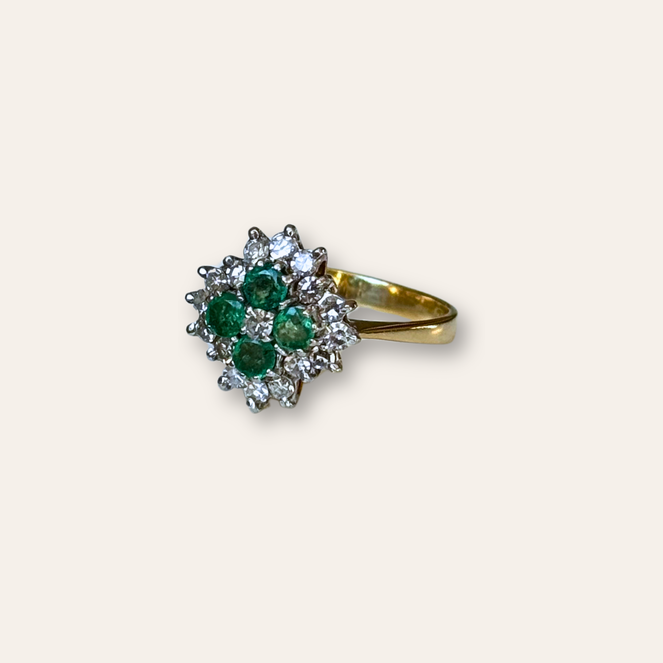 Smaragd & Diamant Cocktail Ring 18k