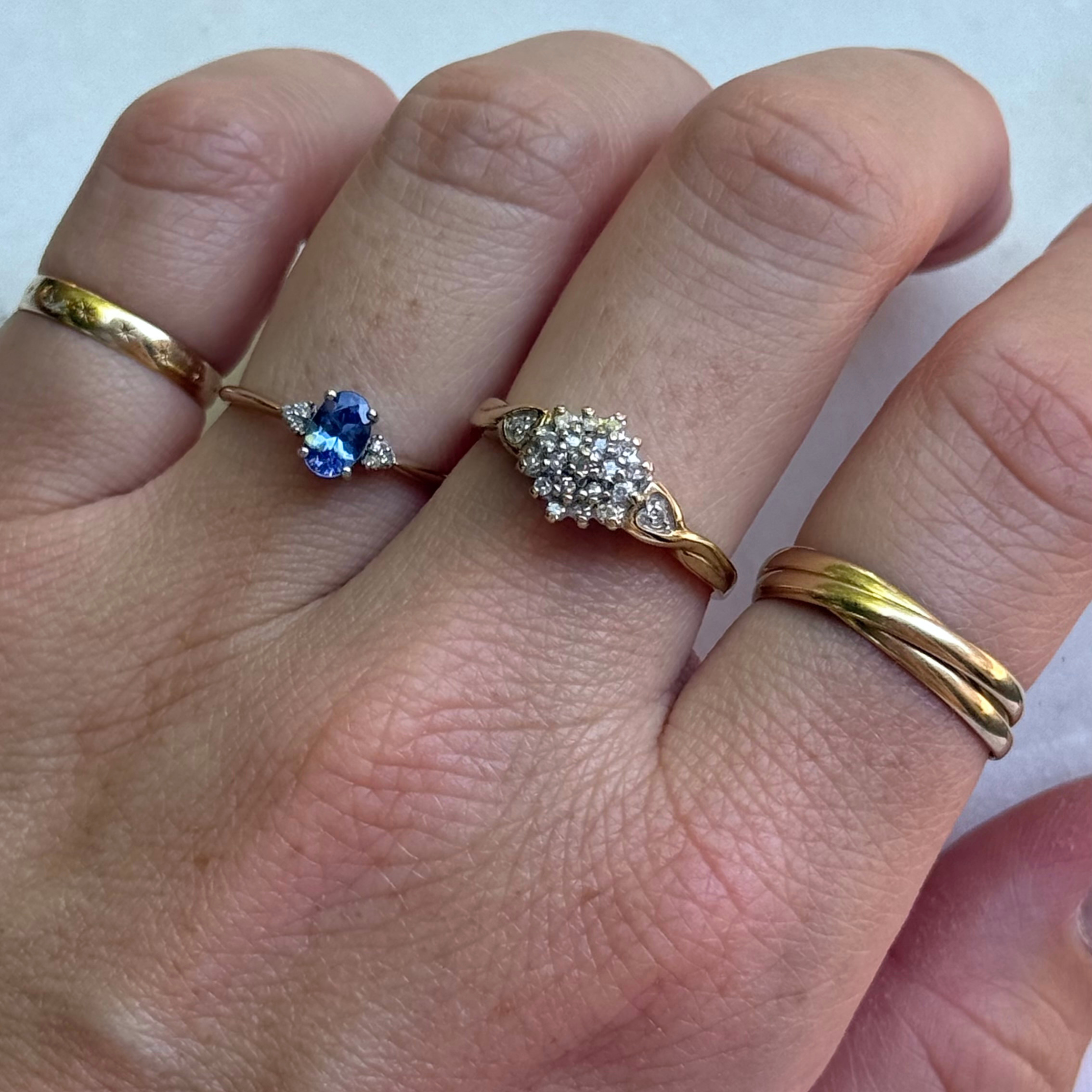 Tanzaniet & Diamant Ring