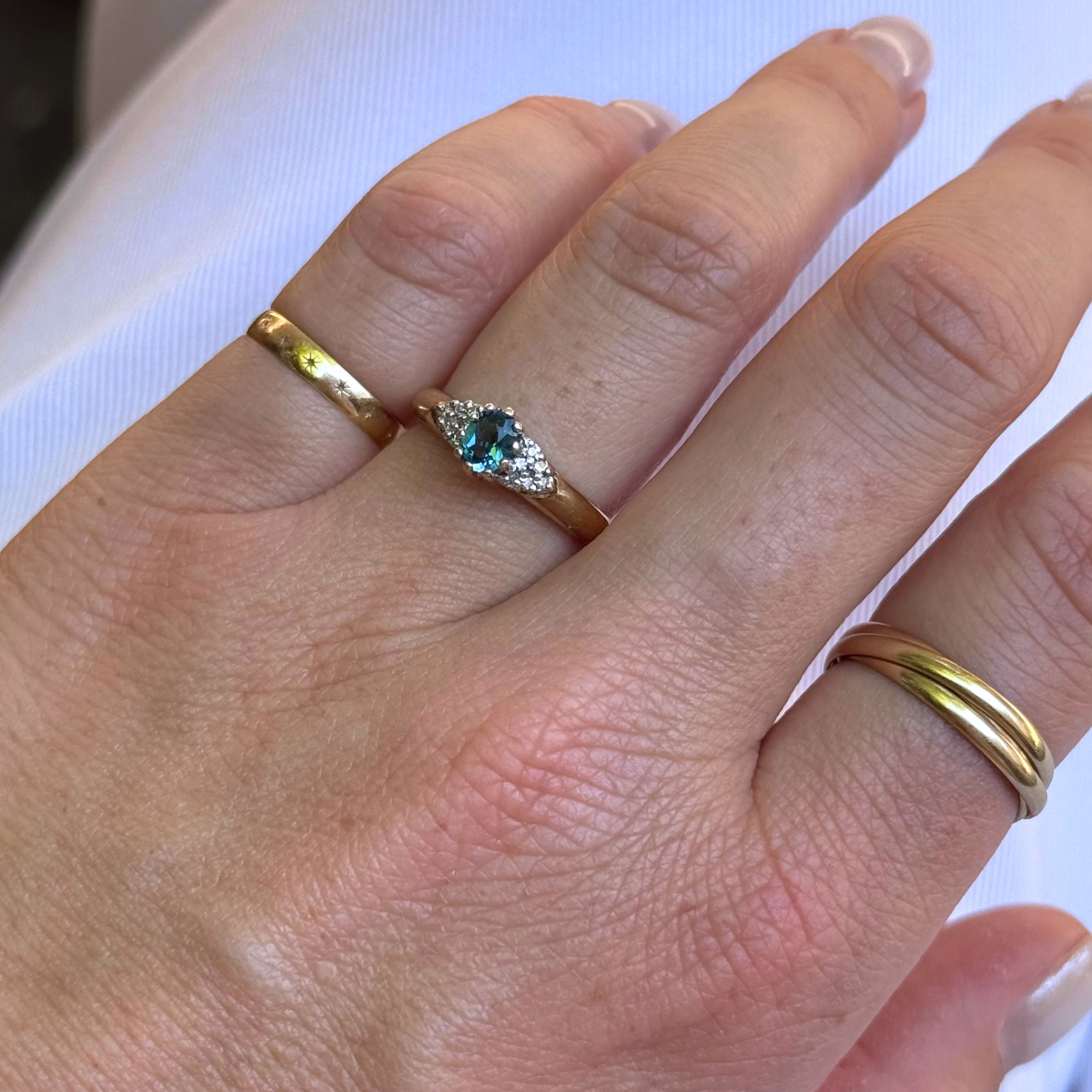 Topaas & Diamant Ring