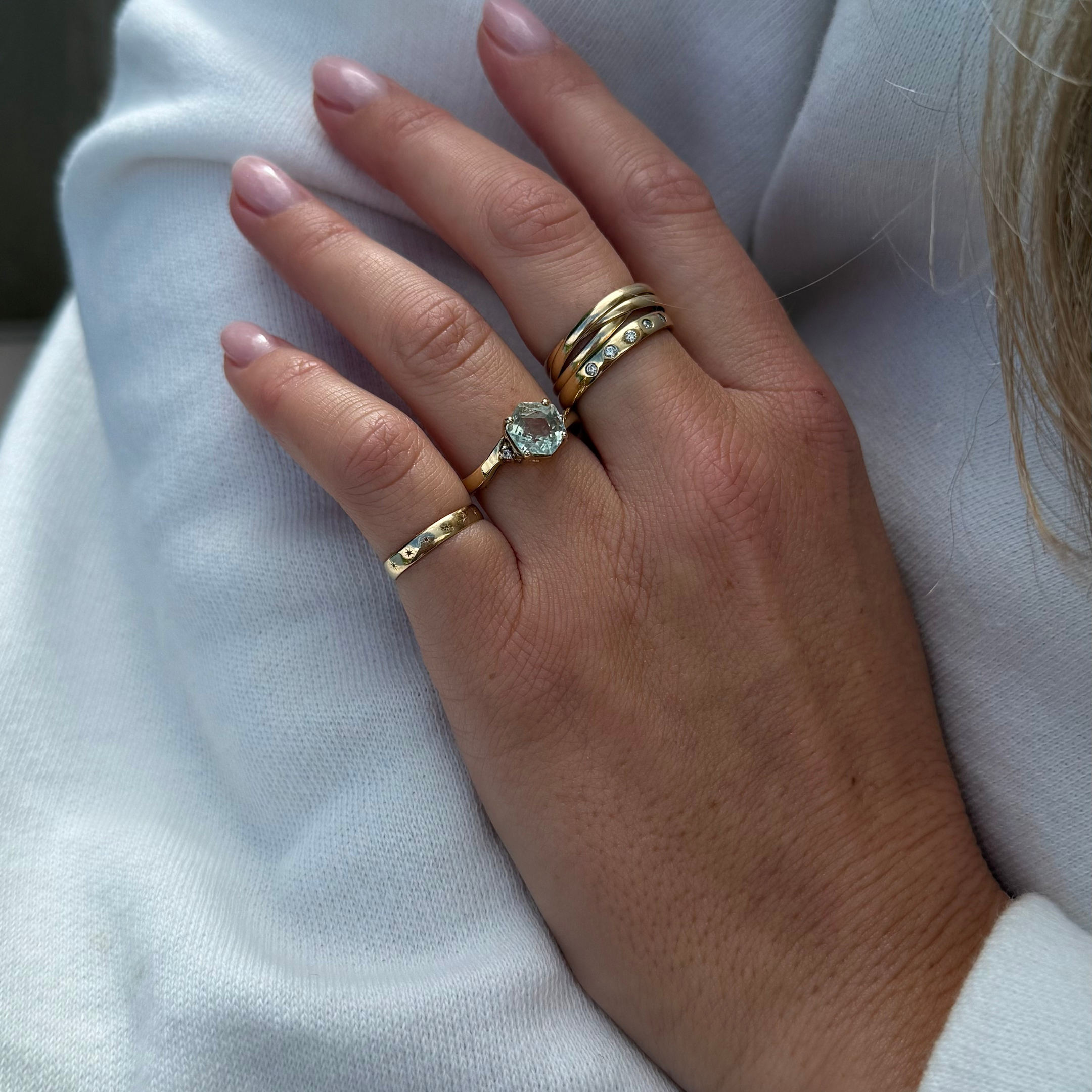 Topaas & Diamant Ring