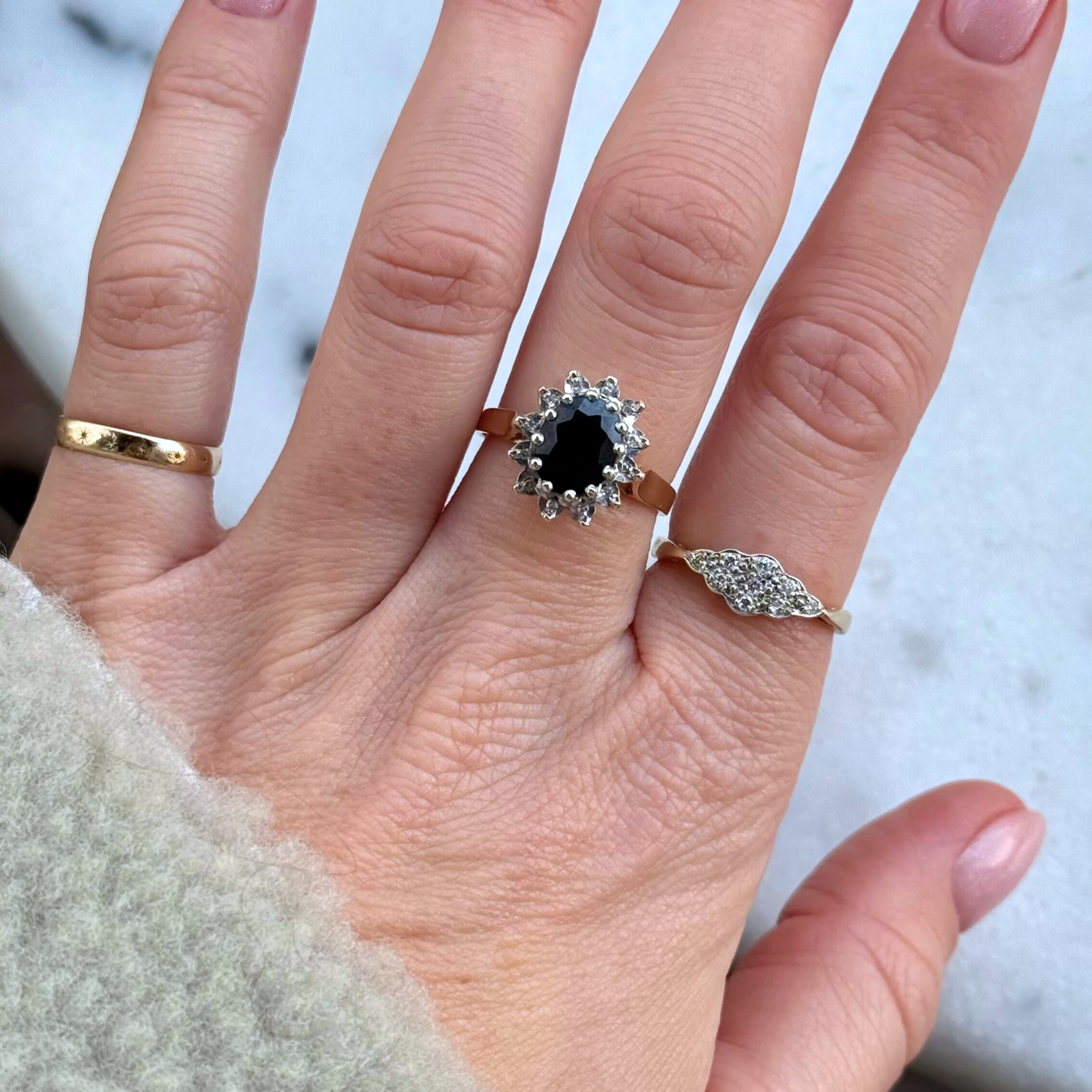 Saffier & Diamant Entourage Ring