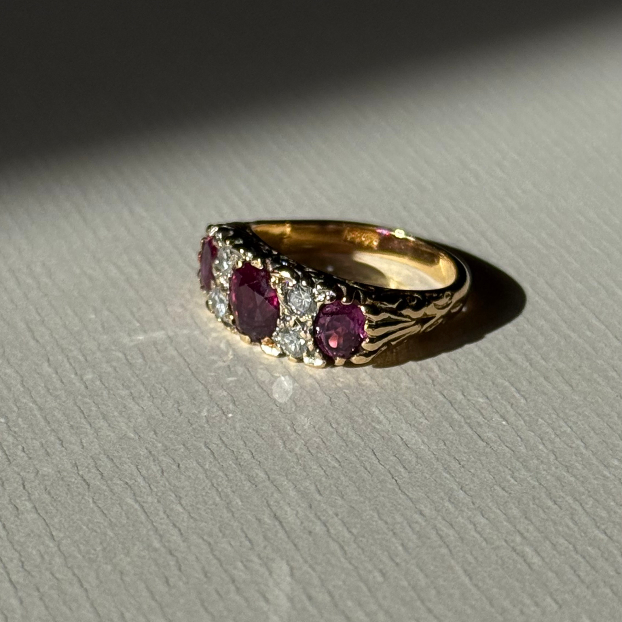 Robijn & Diamant Ring 18k '1890'