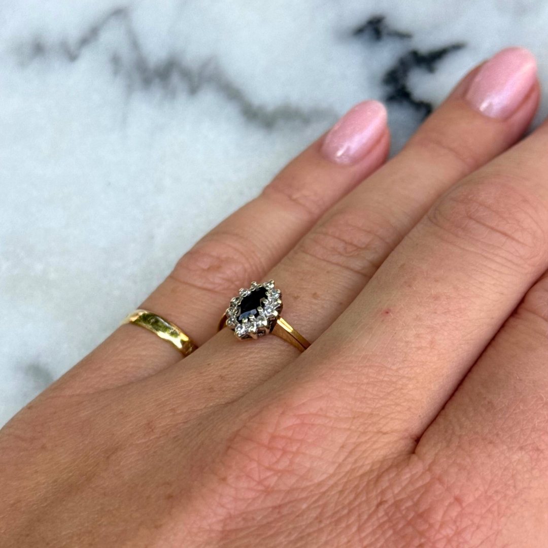 Daisy | Saffier & Diamant Ring