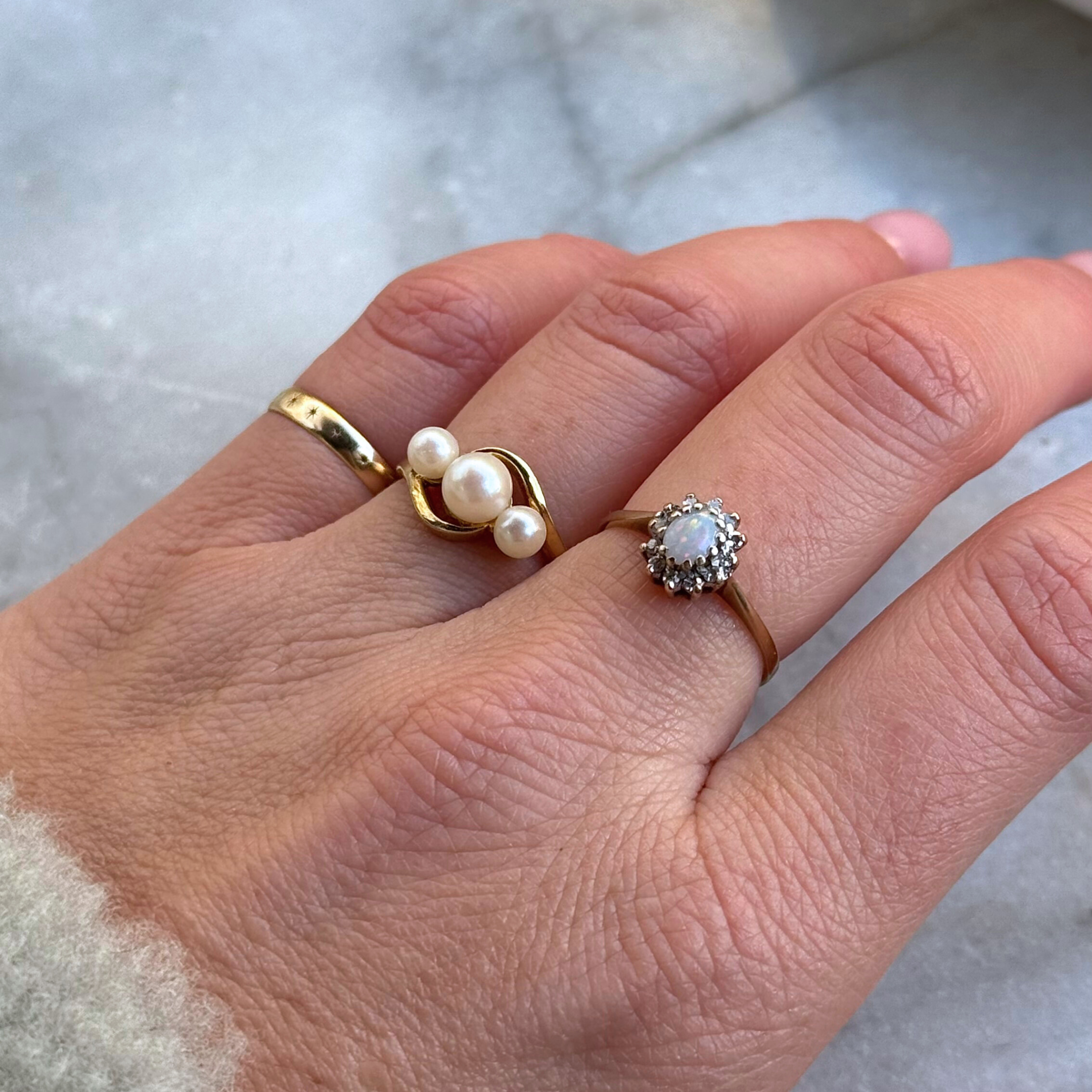 Opaal & Diamant Entourage Ring