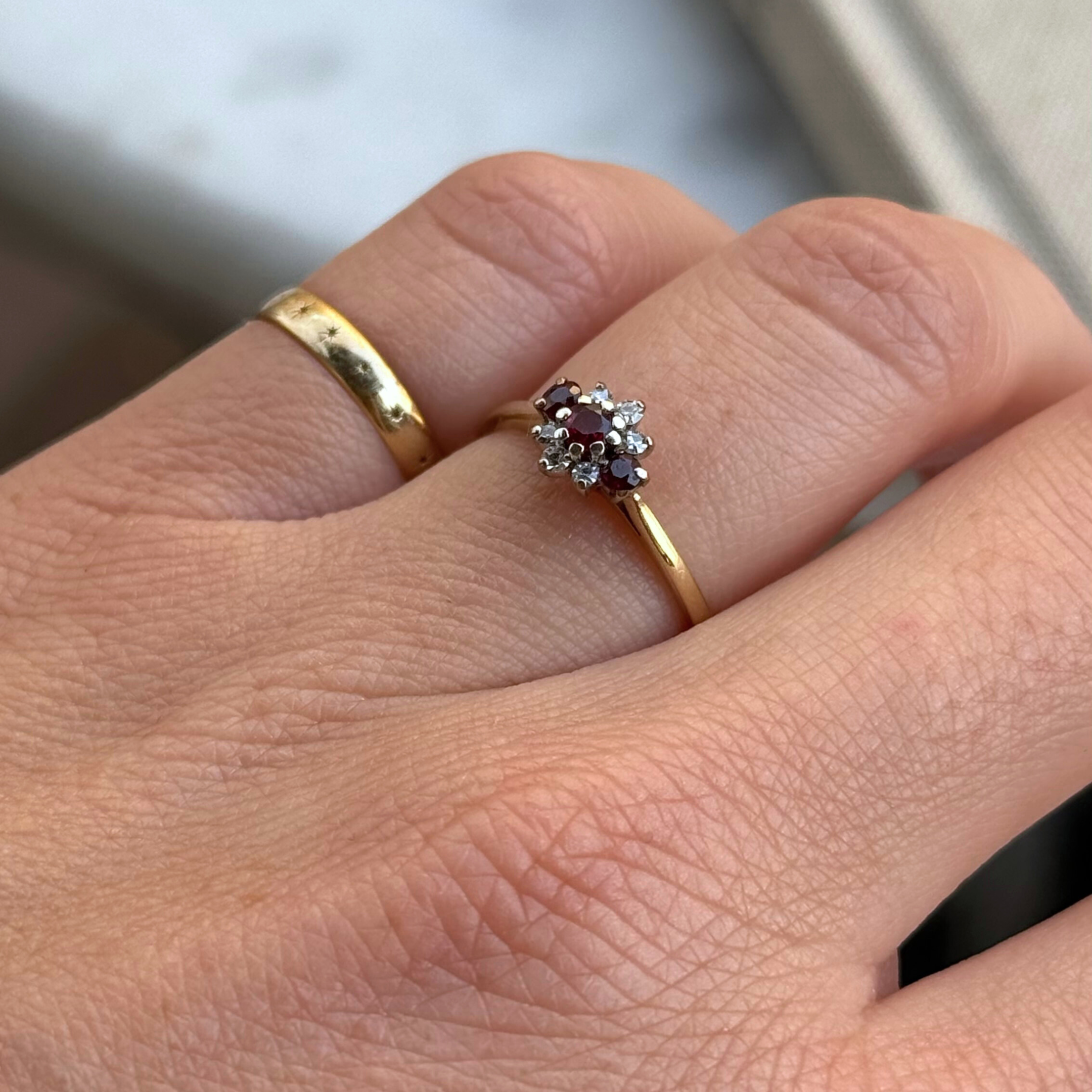 Robijn & Diamant Ring