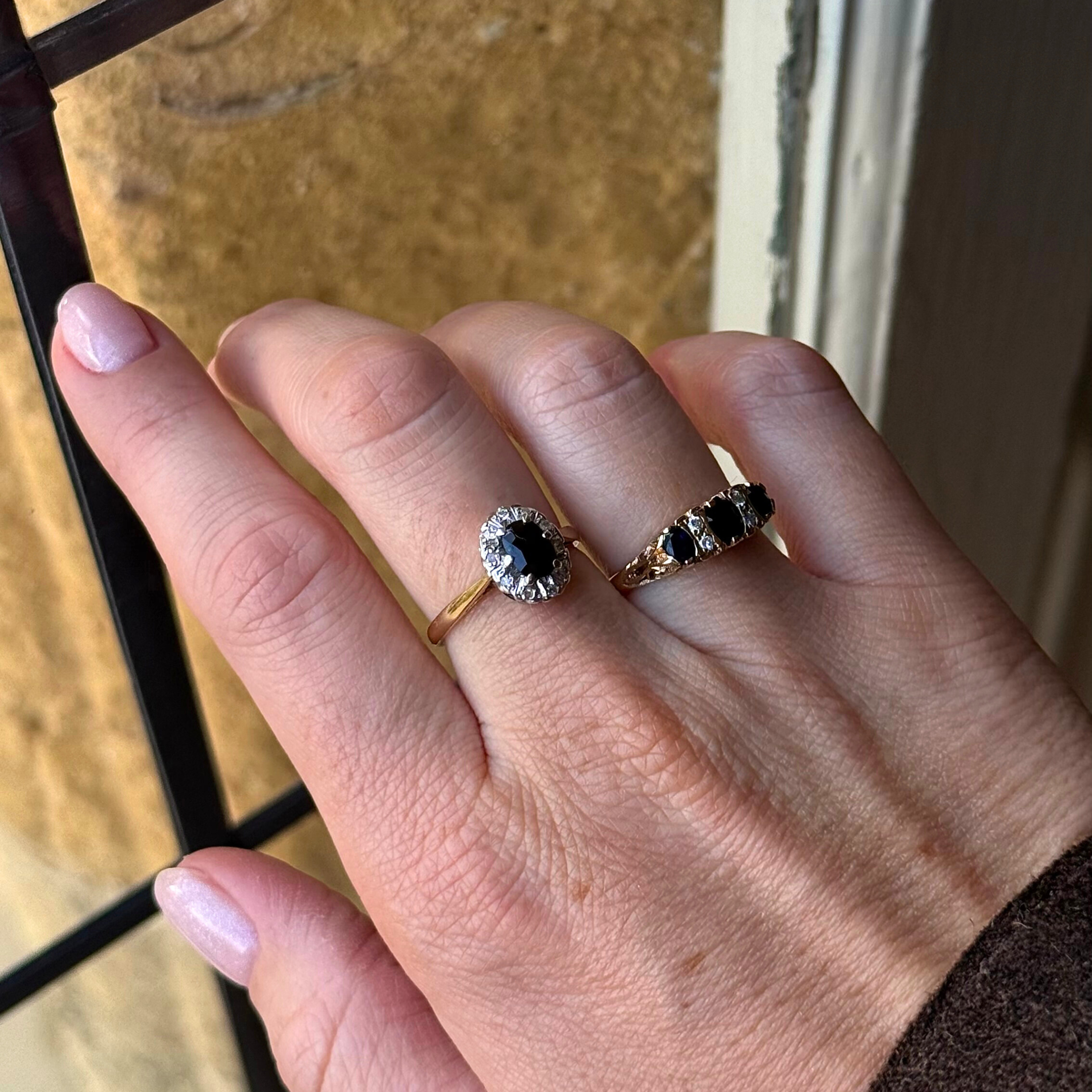 Saffier & Diamant Entourage Ring