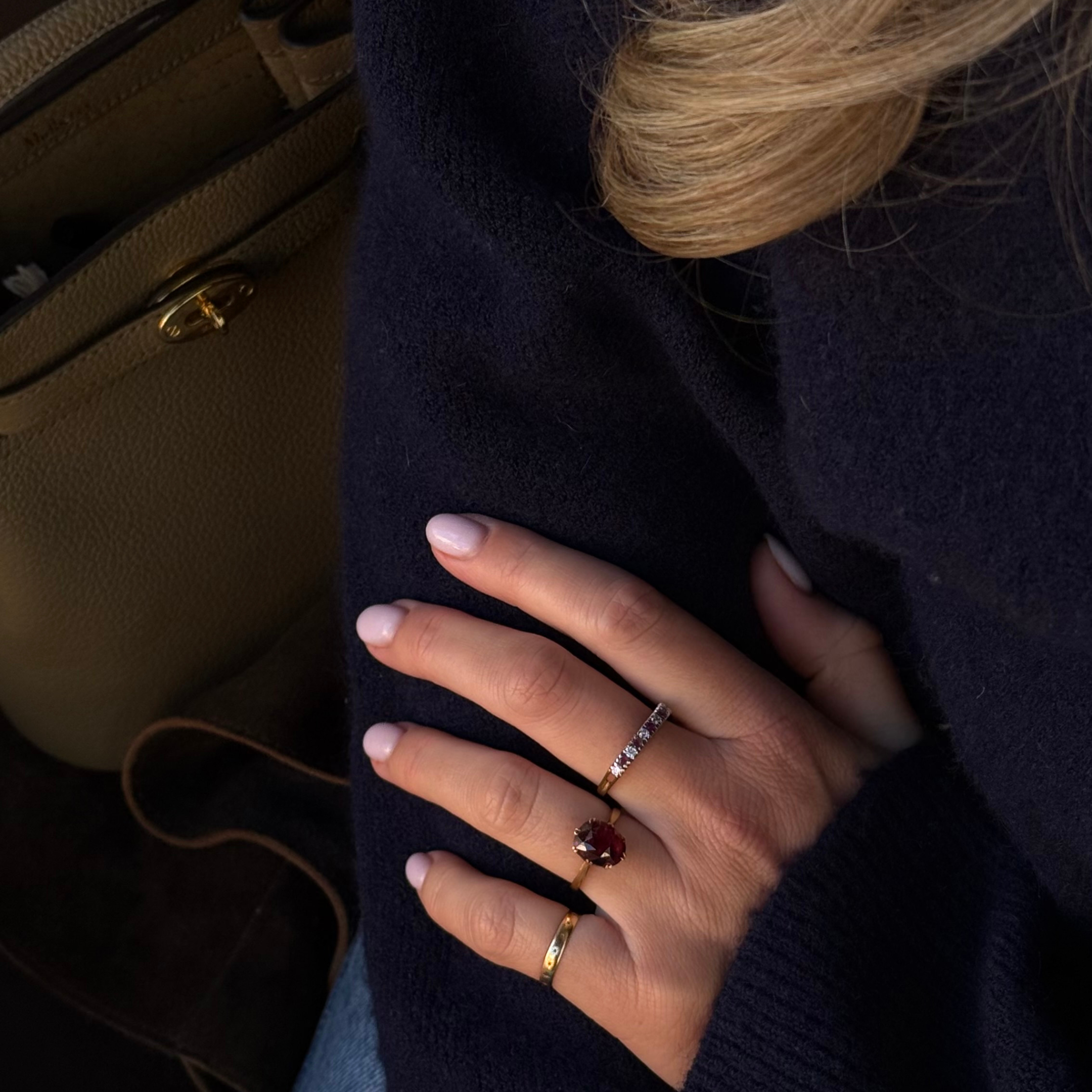 Robijn & Diamant Rij Ring