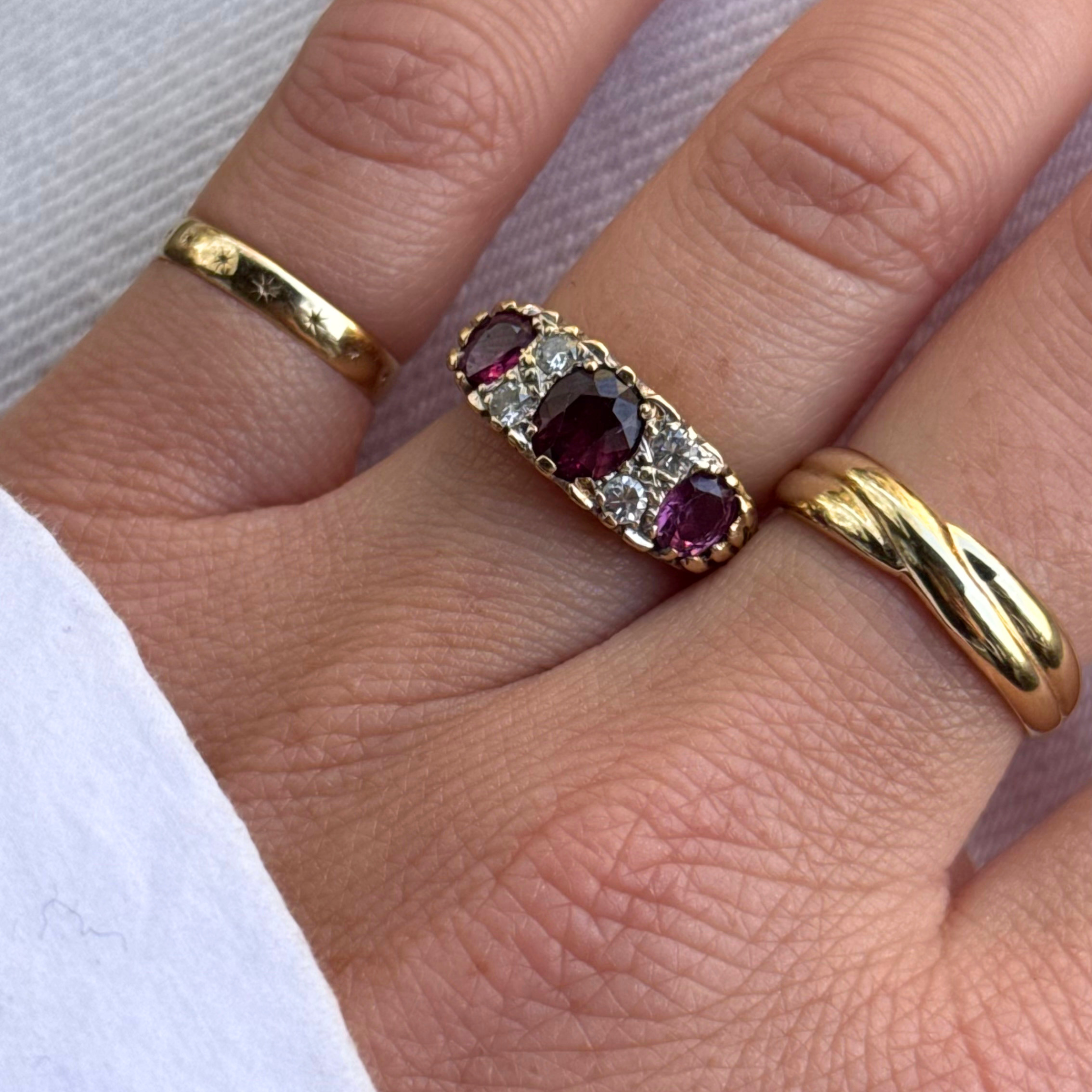 Robijn & Diamant Ring 18k '1890'