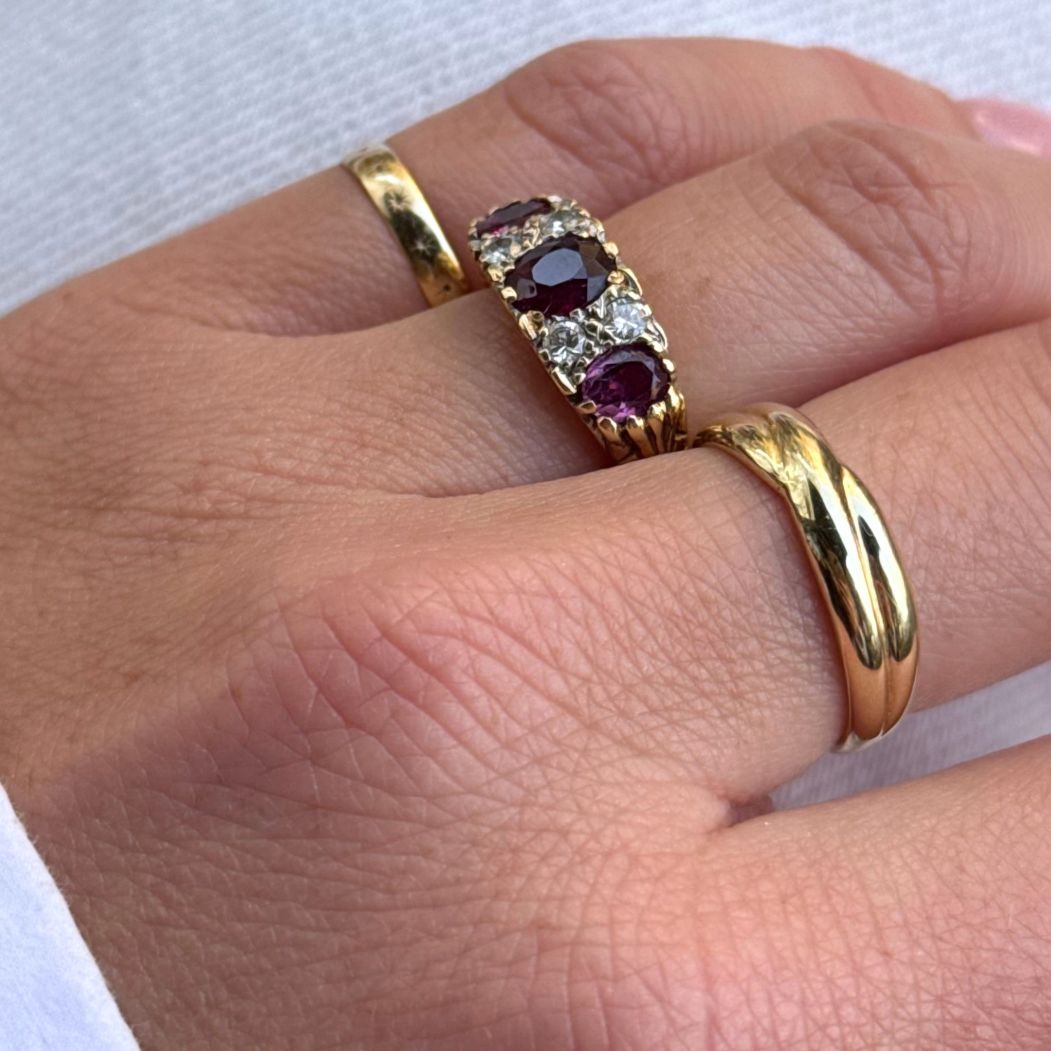 Robijn & Diamant Ring 18k '1890'