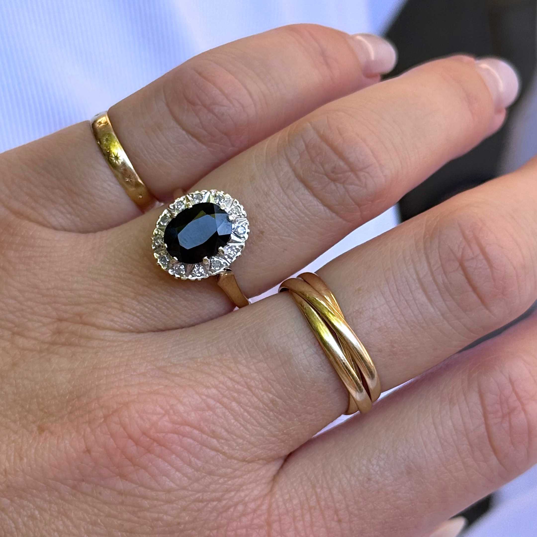 Saffier & Diamant Entourage Ring