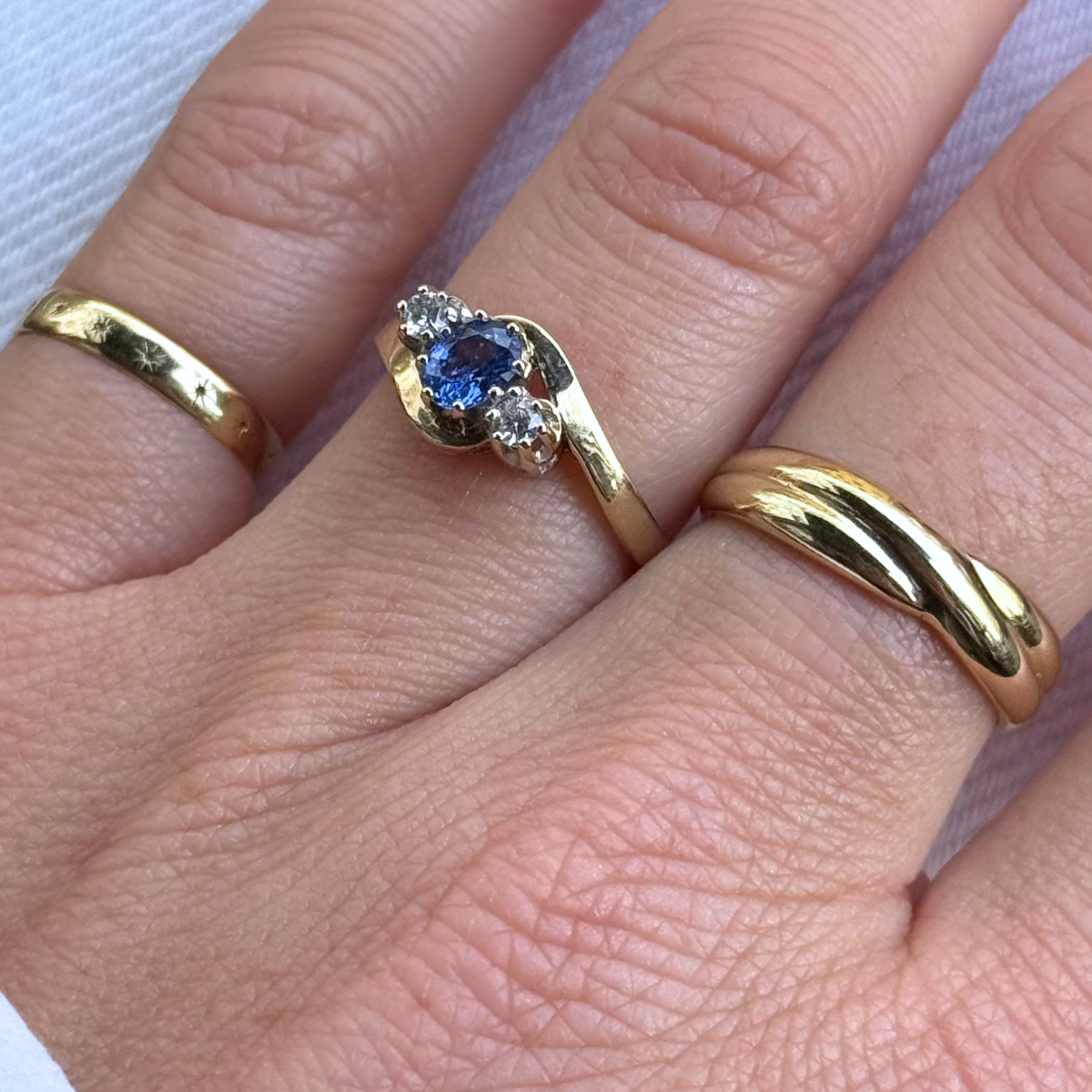 Saffier & Diamant Ring