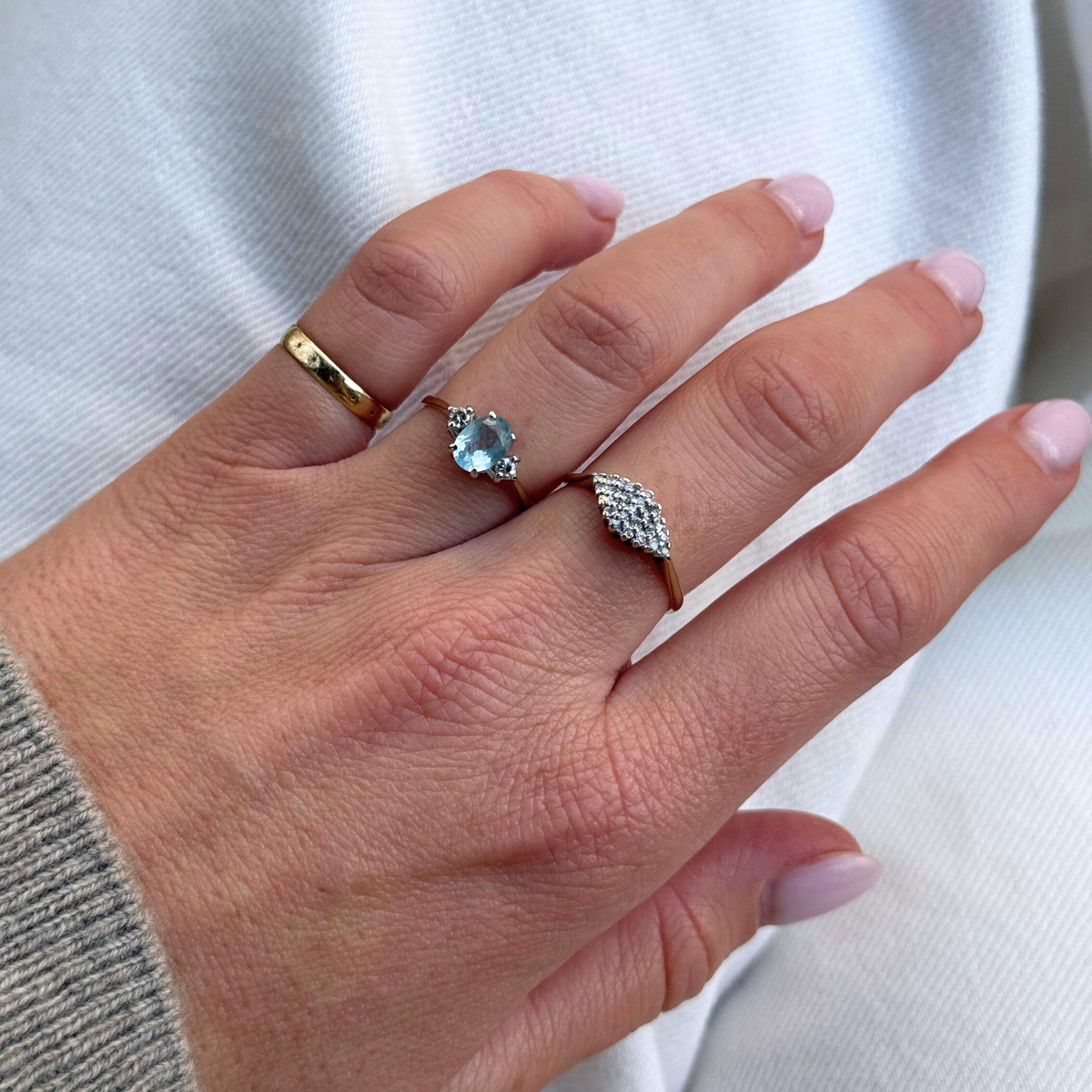 Topaas & Diamant Ring