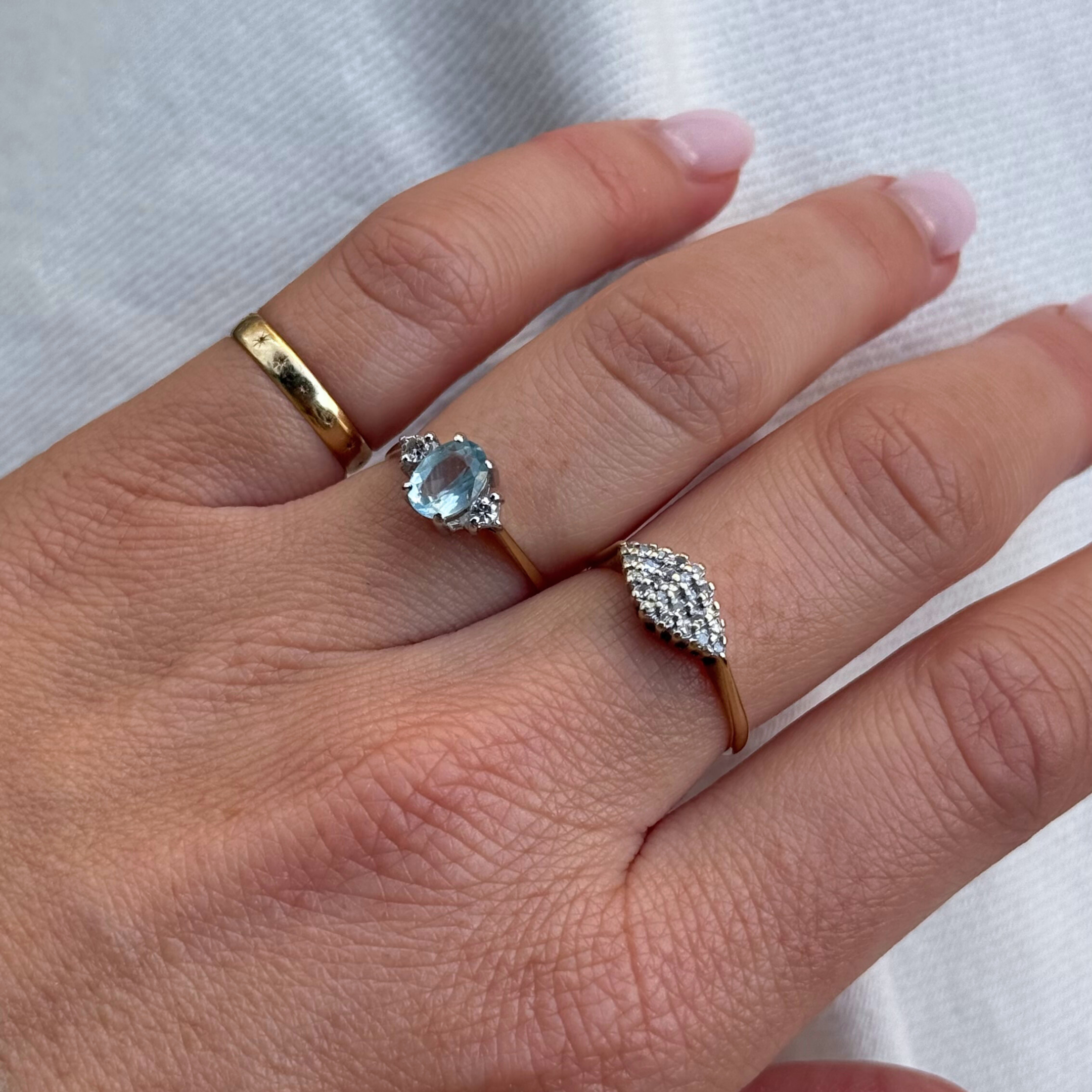 Topaas & Diamant Ring