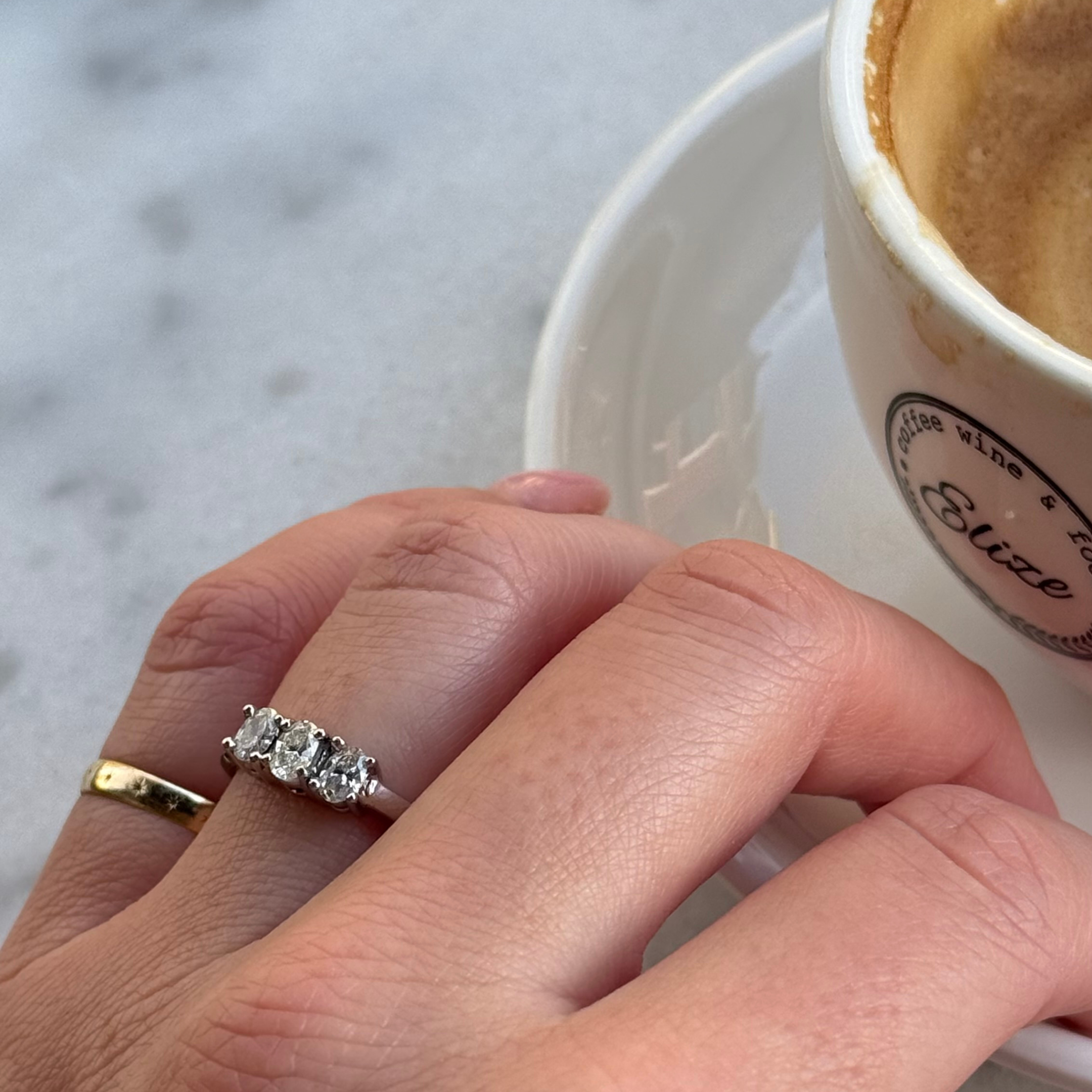 Trilogie Ring Witgoud 18k