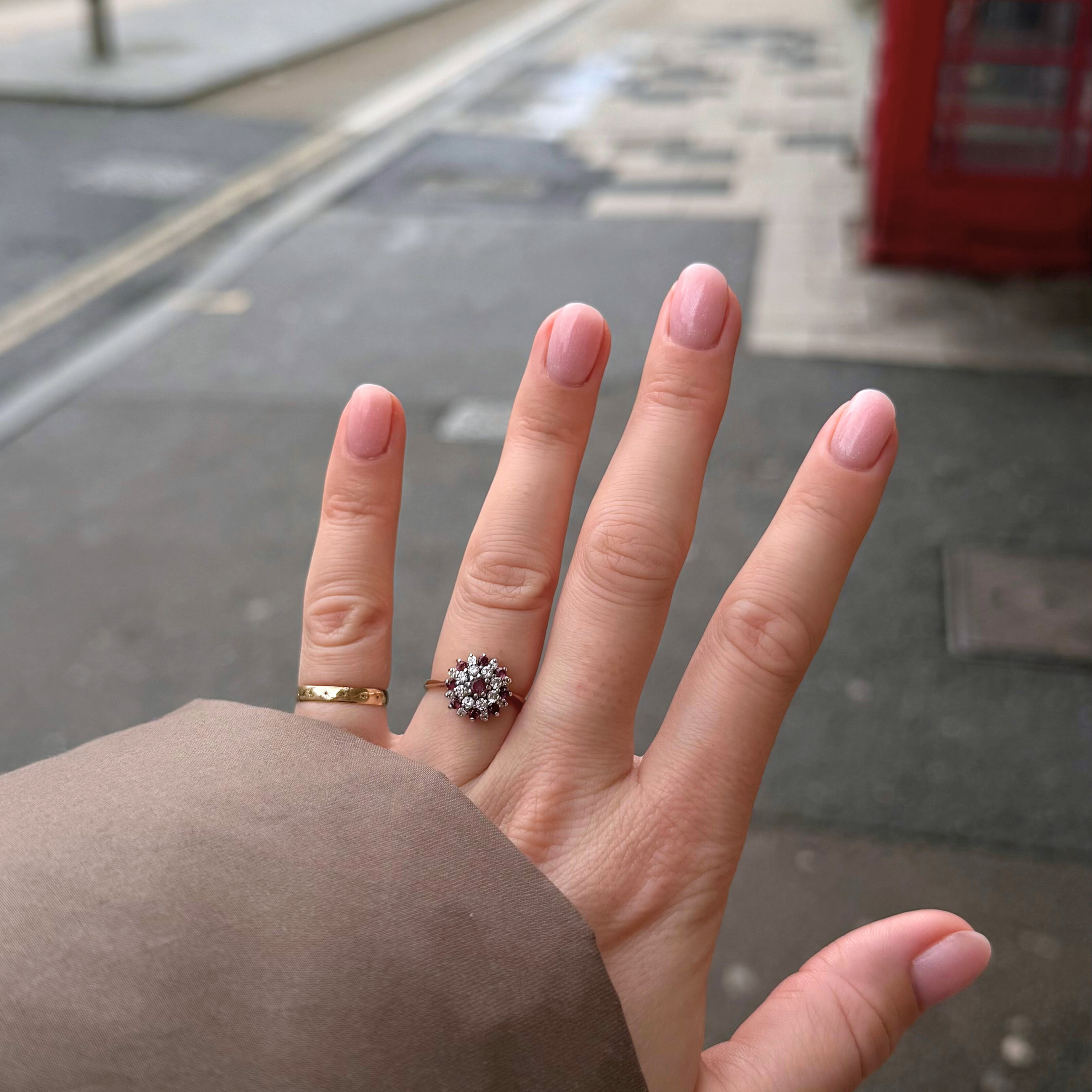 Robijn & Diamant Cluster Ring