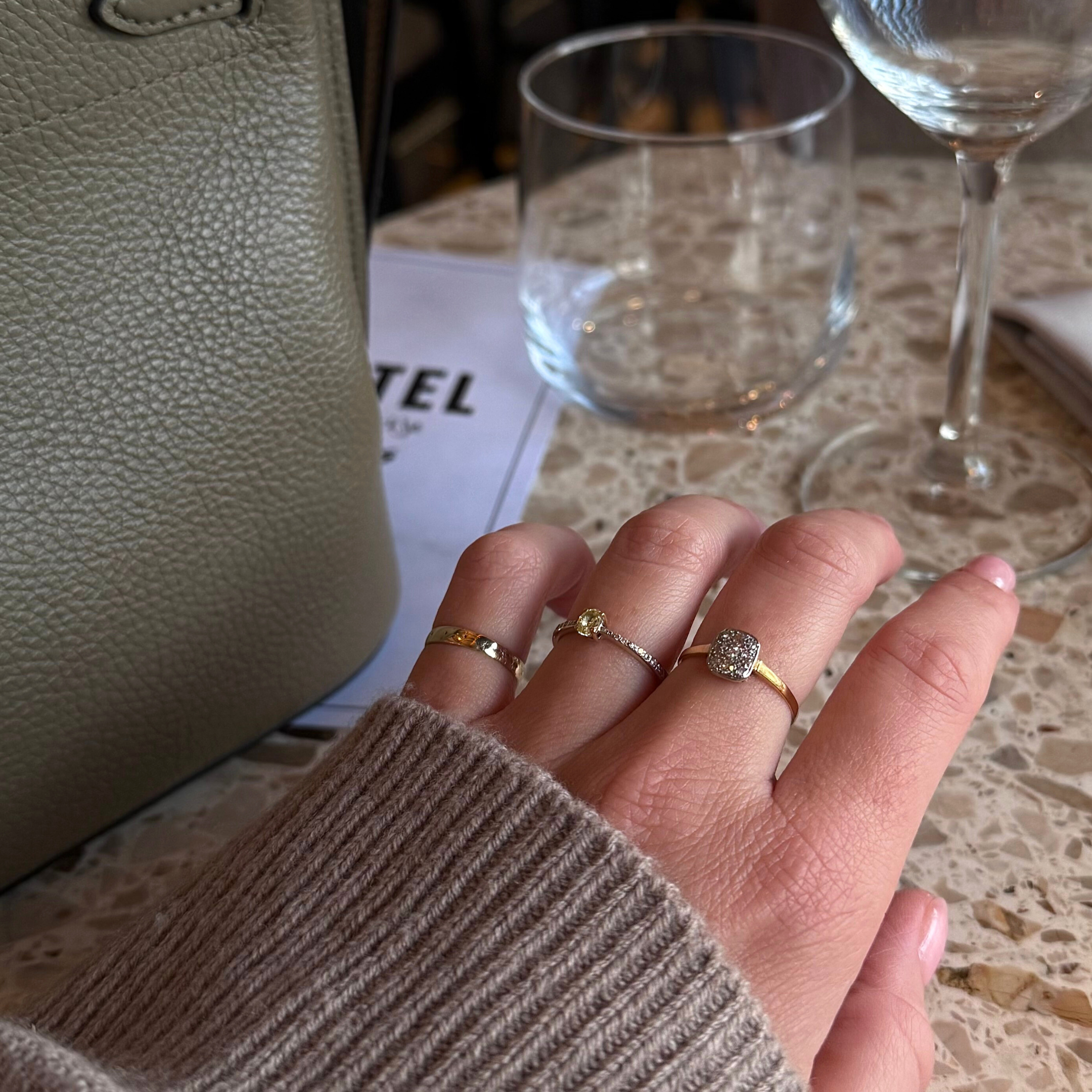 Diamant Cluster Zegel Ring | 18k