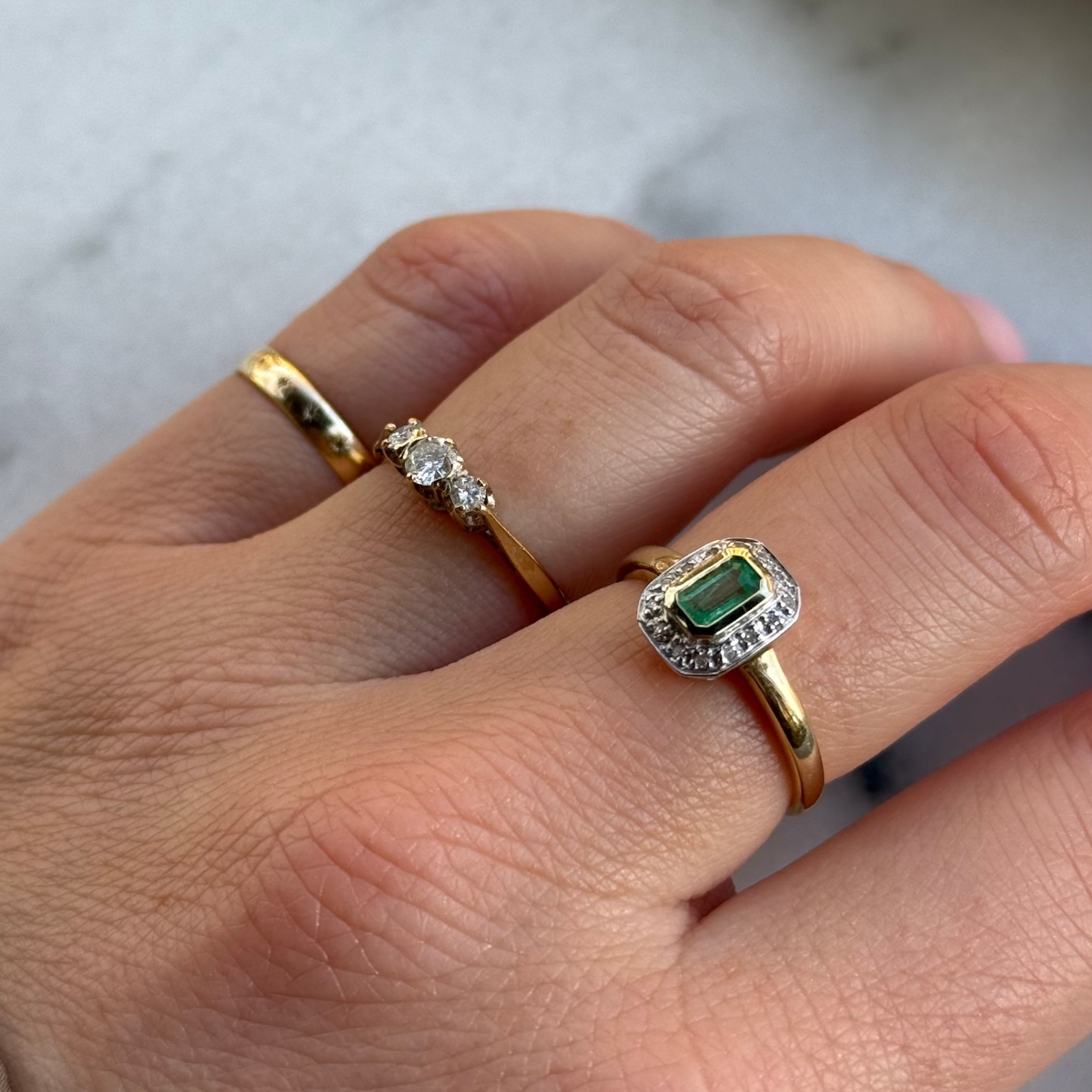 Smaragd & Diamant Ring