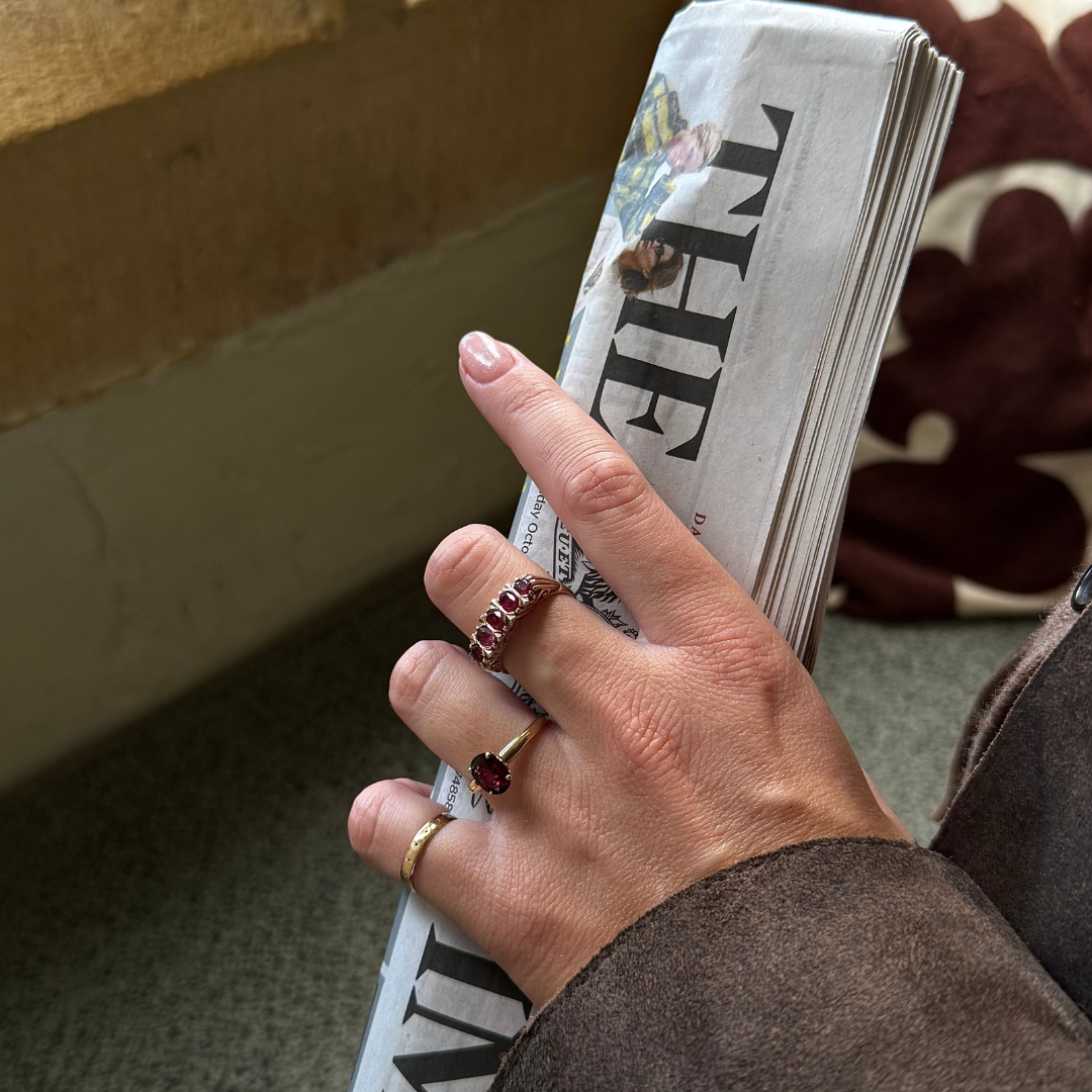 Rhodoliet Granaat Solitair Ring