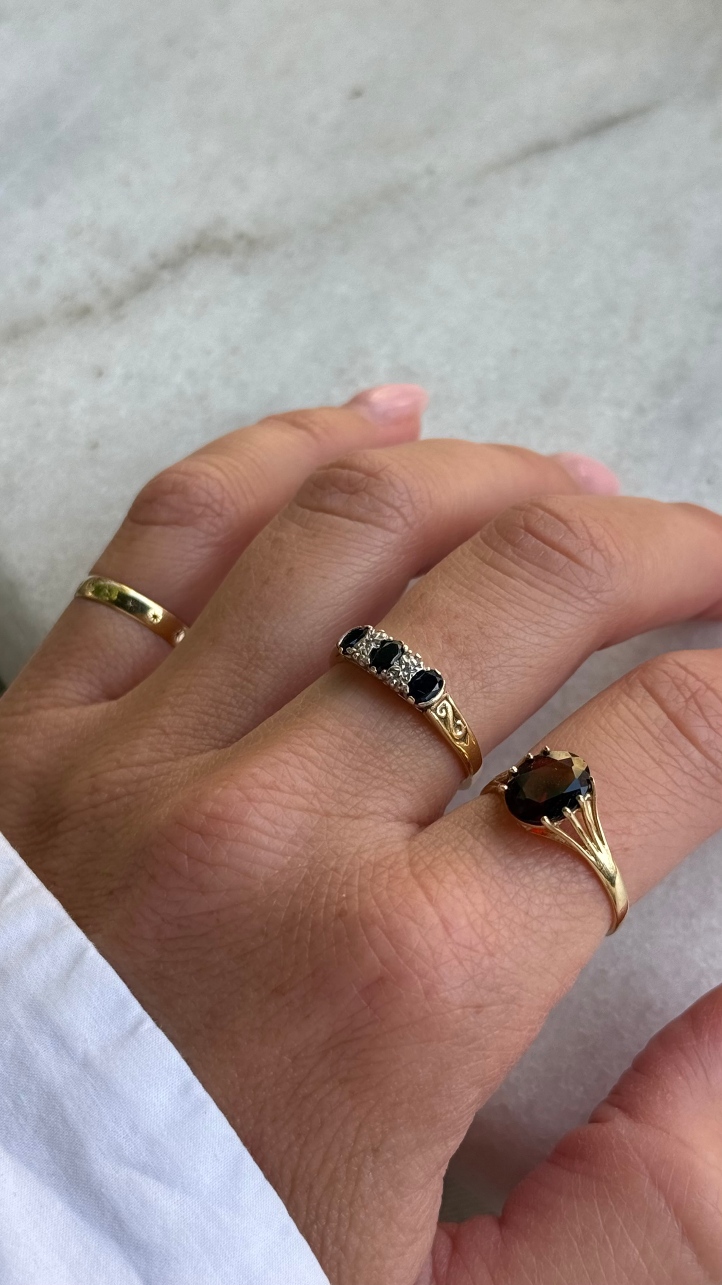 Sam | Saffier & Diamant Rij Ring