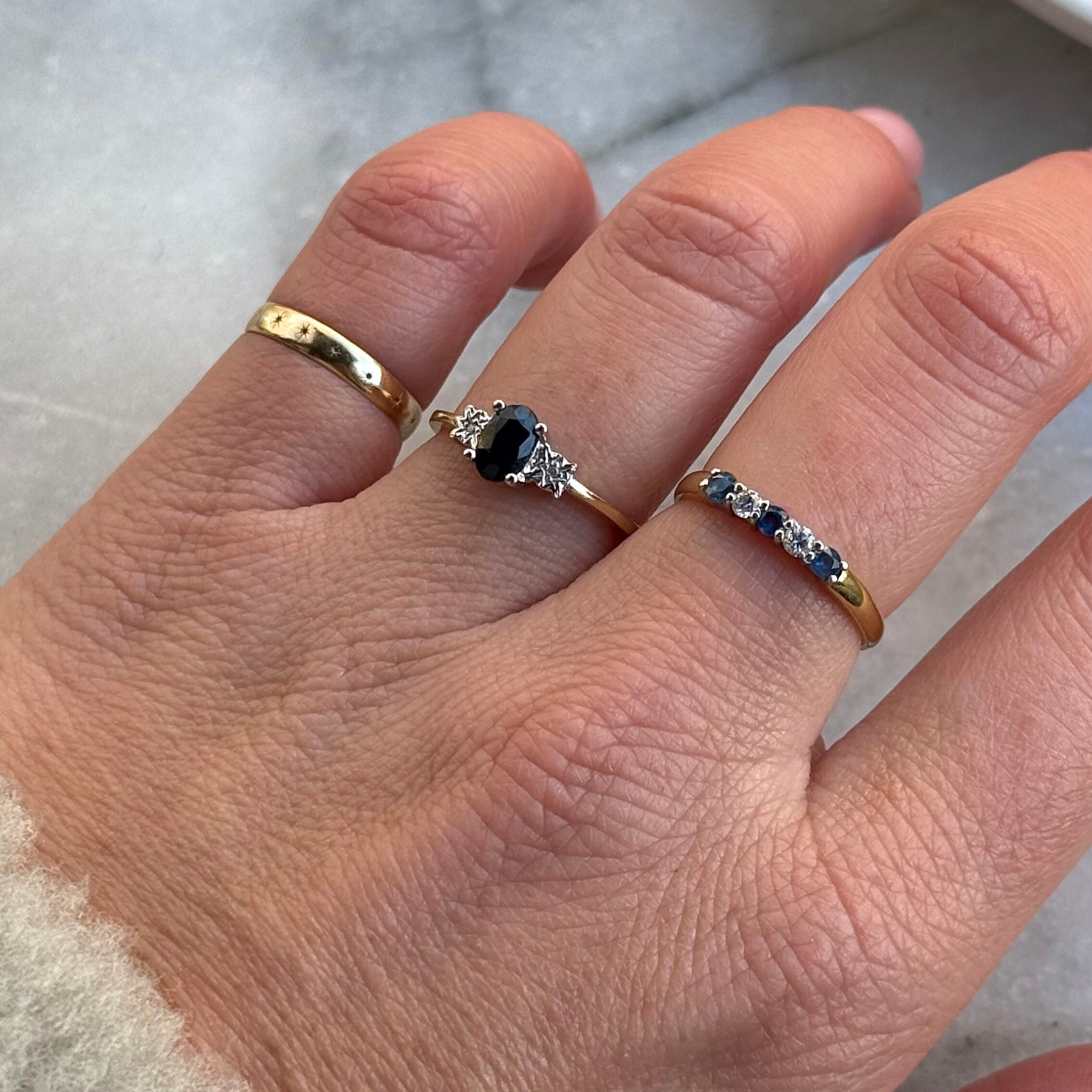 Saffier & Diamant Ring