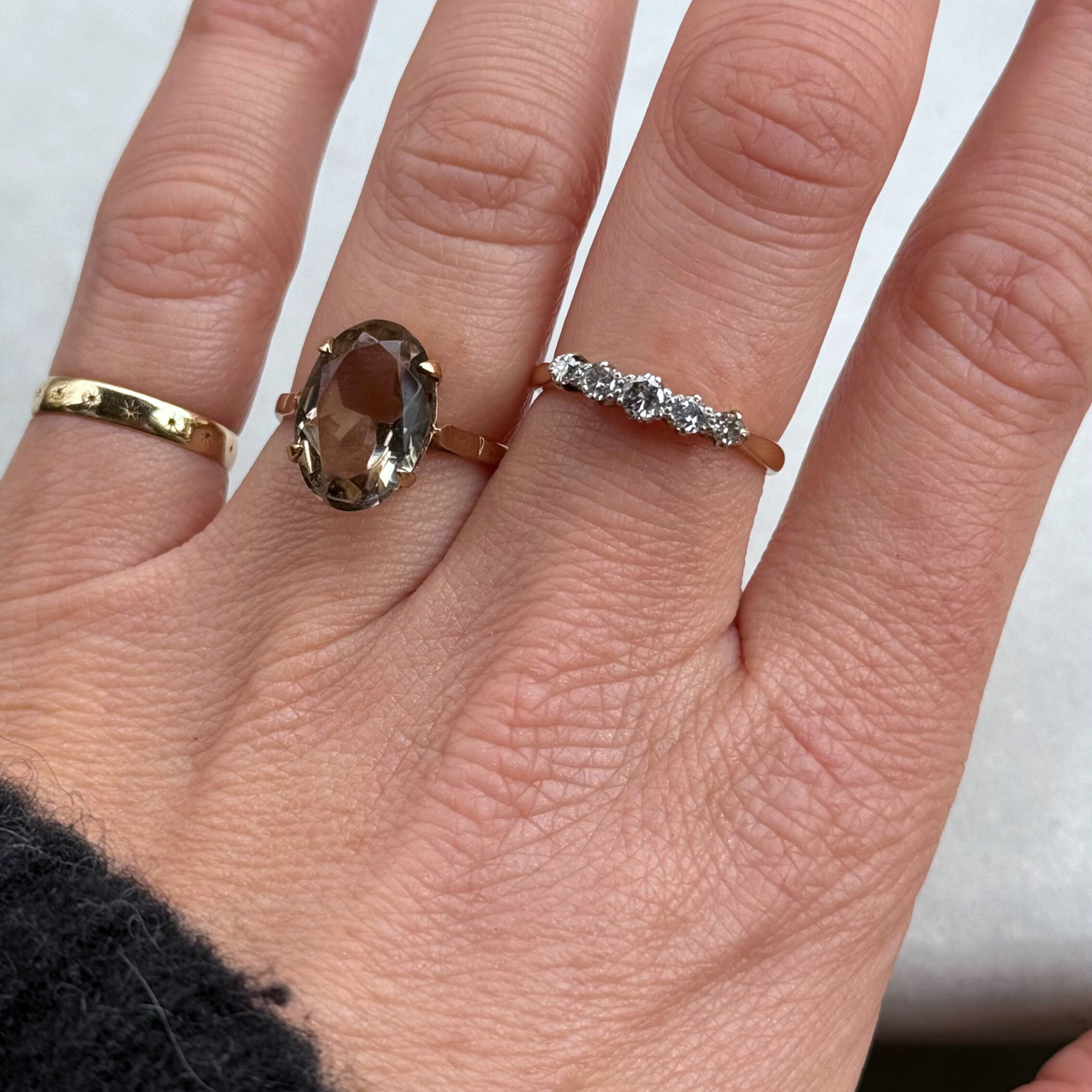 Diamant Rij Ring 18k