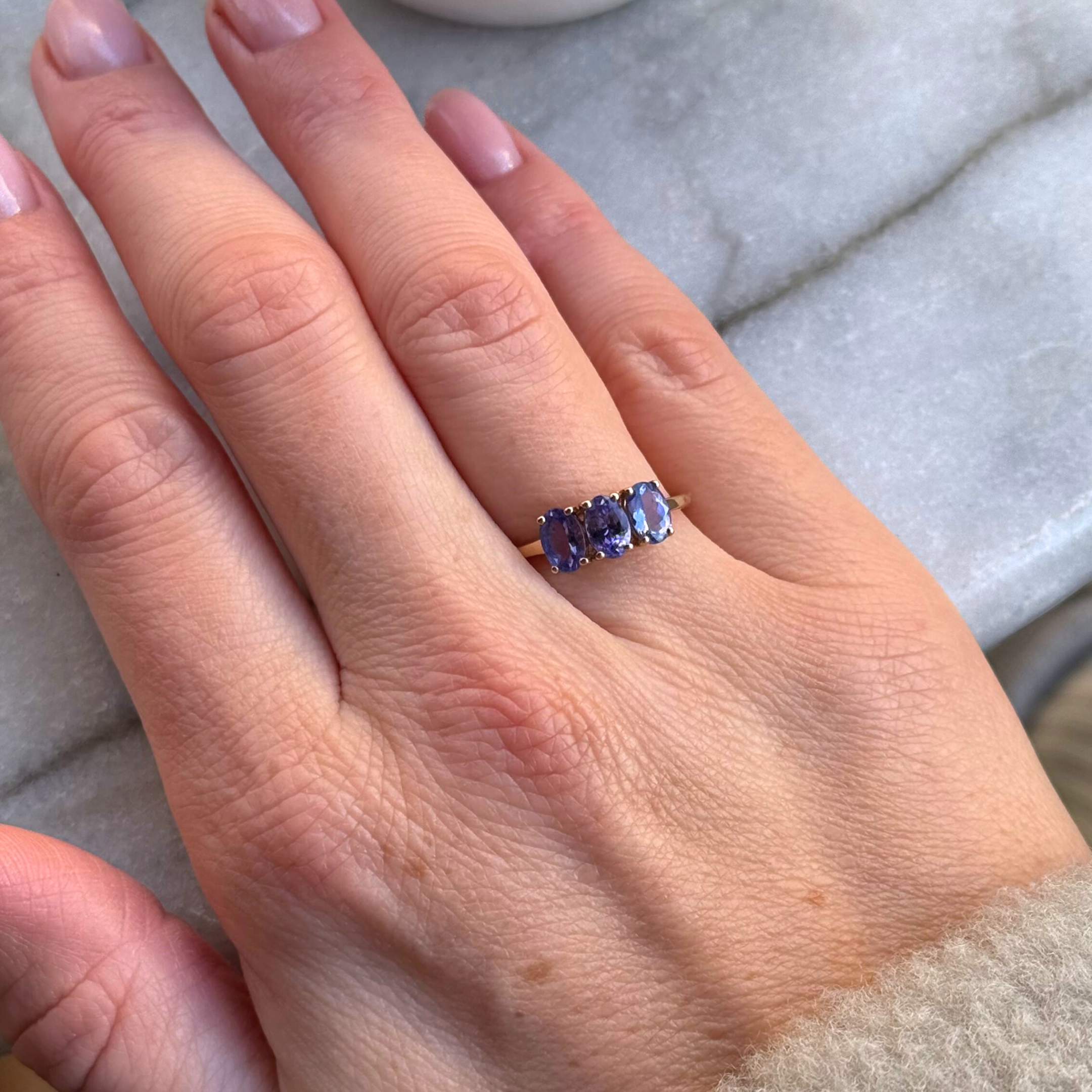 Tanzaniet Trilogie Ring