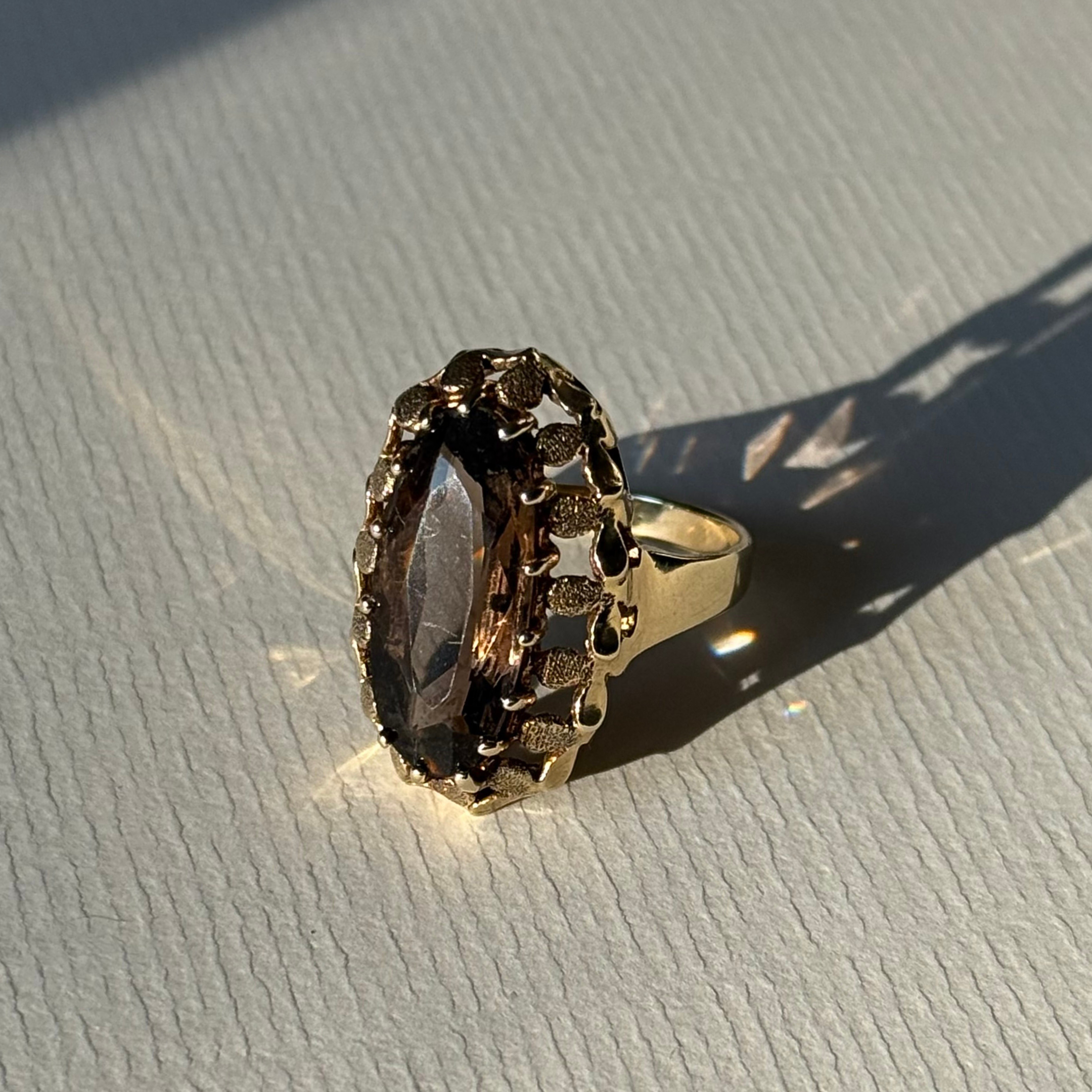 Smokey Quartz Cocktail Ring