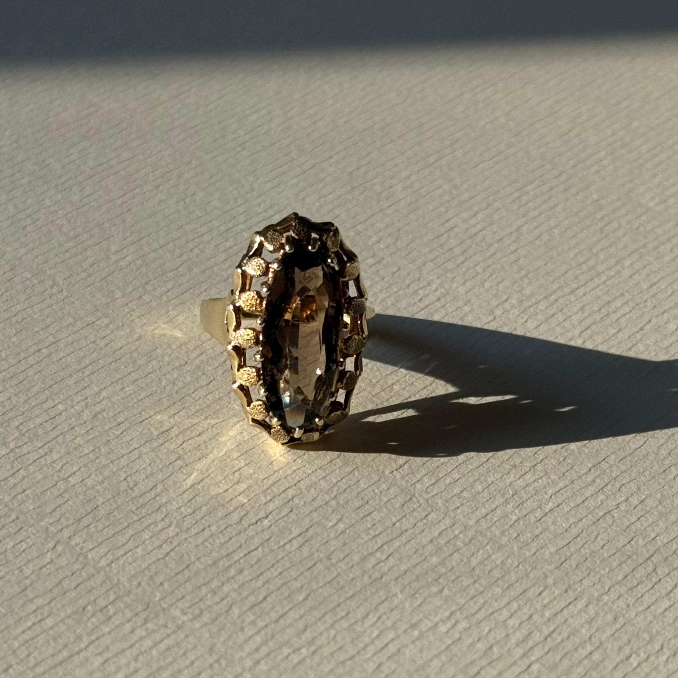 Smokey Quartz Cocktail Ring