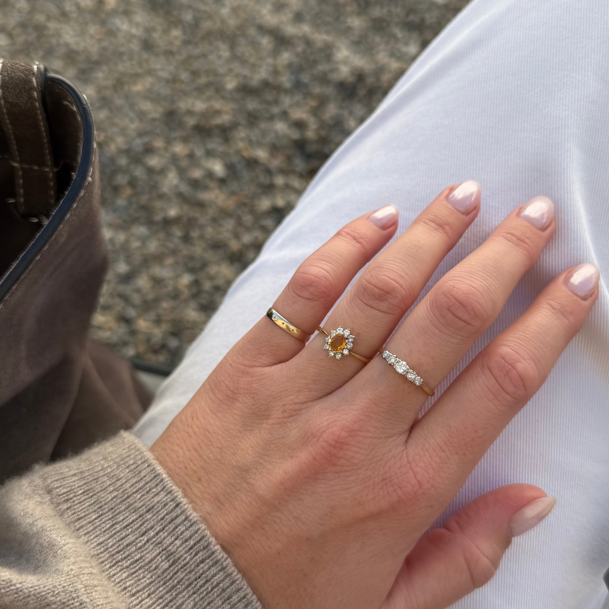 Diamant Rij Ring 18k