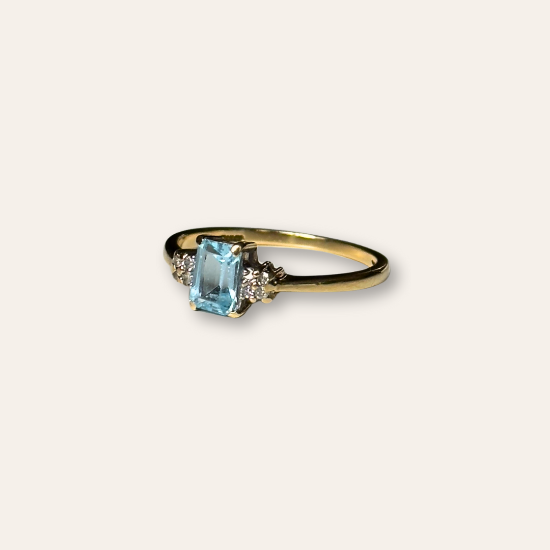 Antonia | Aquamarijn & Diamant Ring