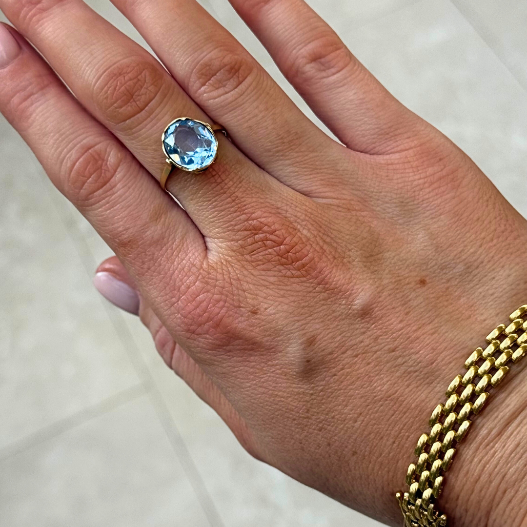 Aurelia | 14k Aquamarijn Ring