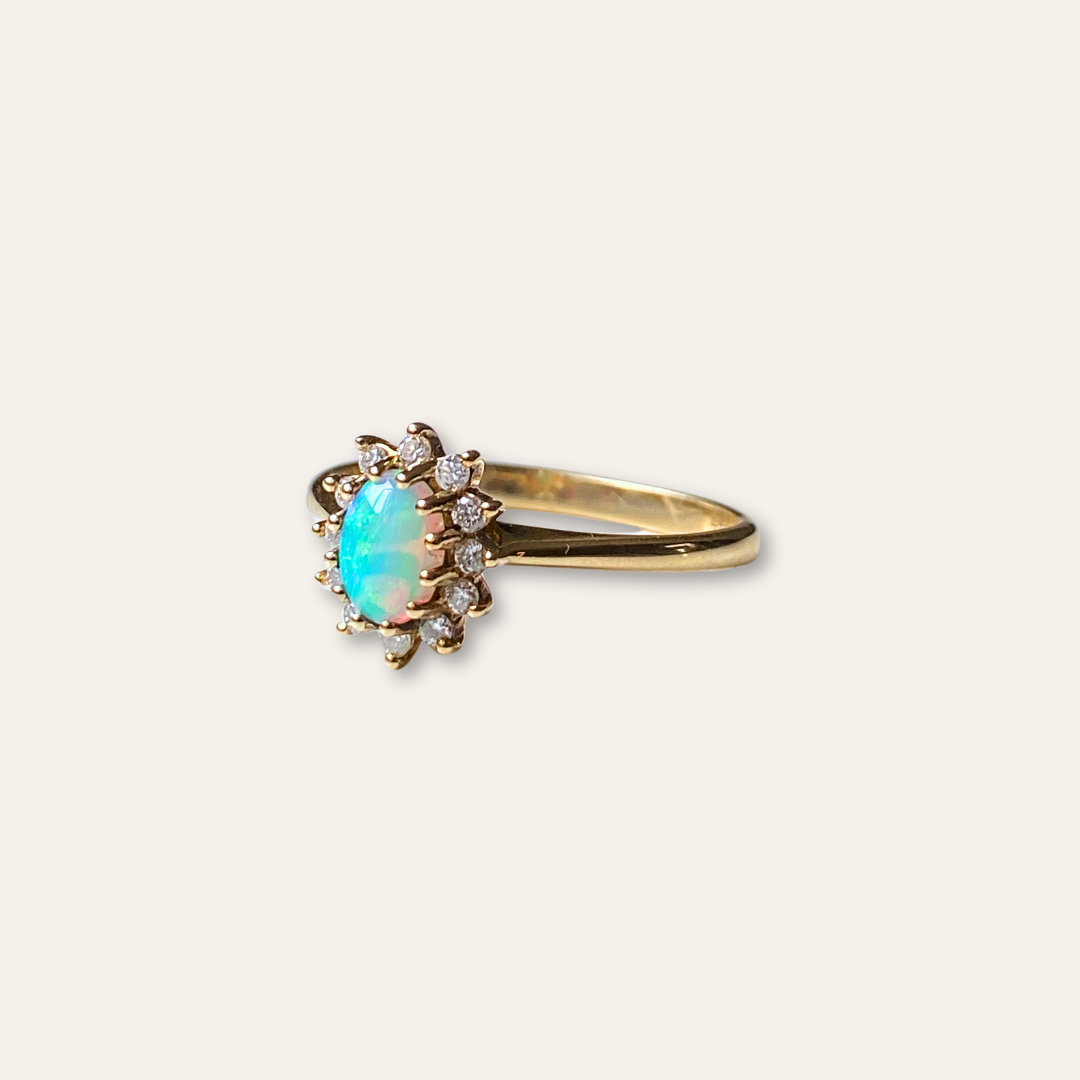 Blossom | Opaal & Diamant Ring