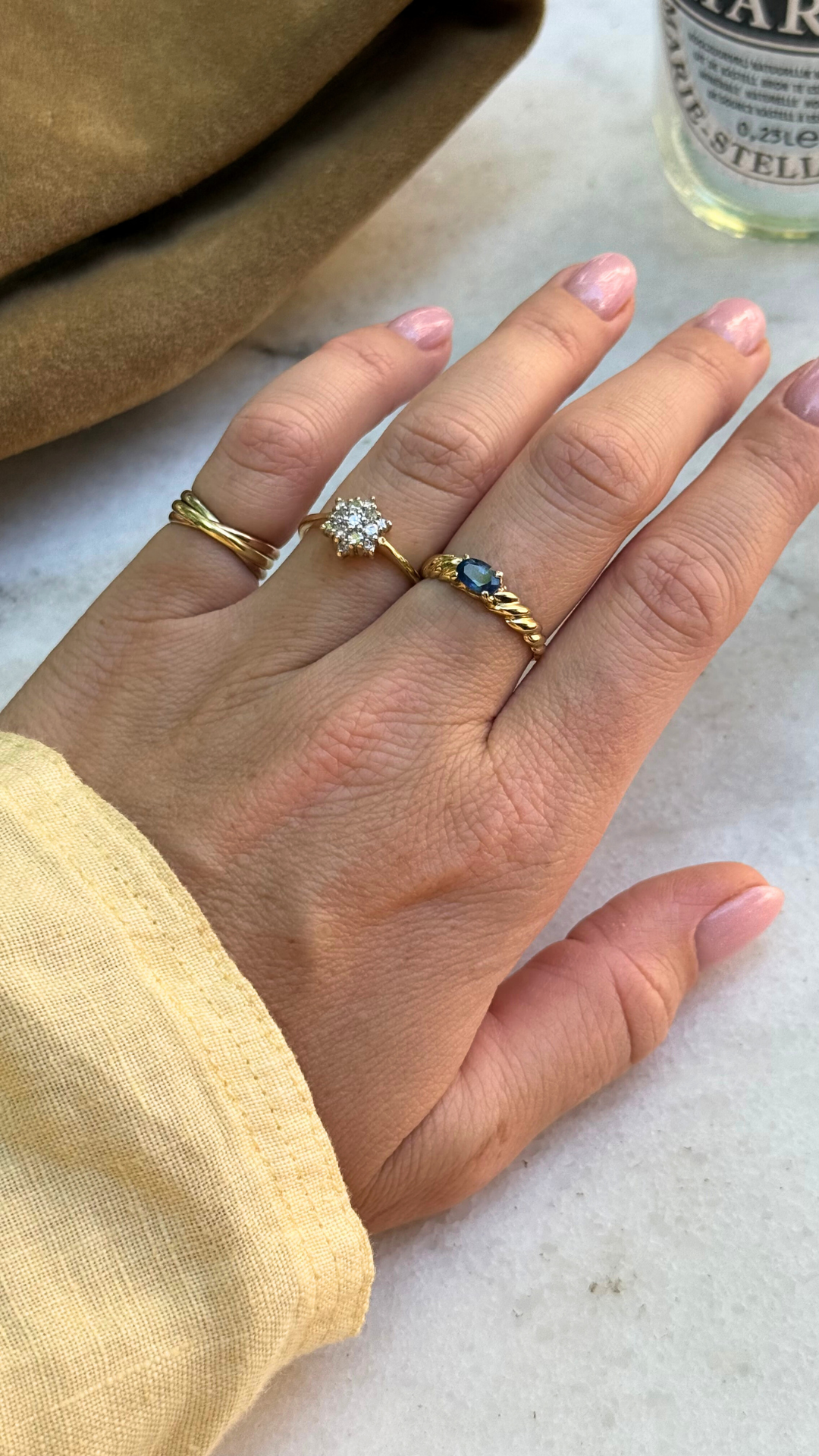 Bruna | Gedraaide Saffier Ring