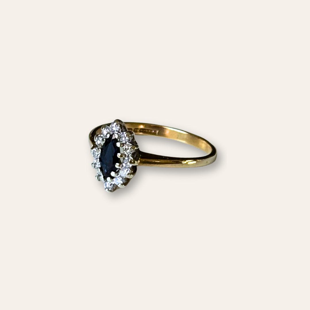 Daisy | Saffier & Diamant Ring
