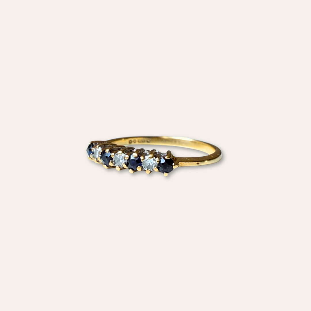 Gisele | Saffier & Diamant Rij Ring