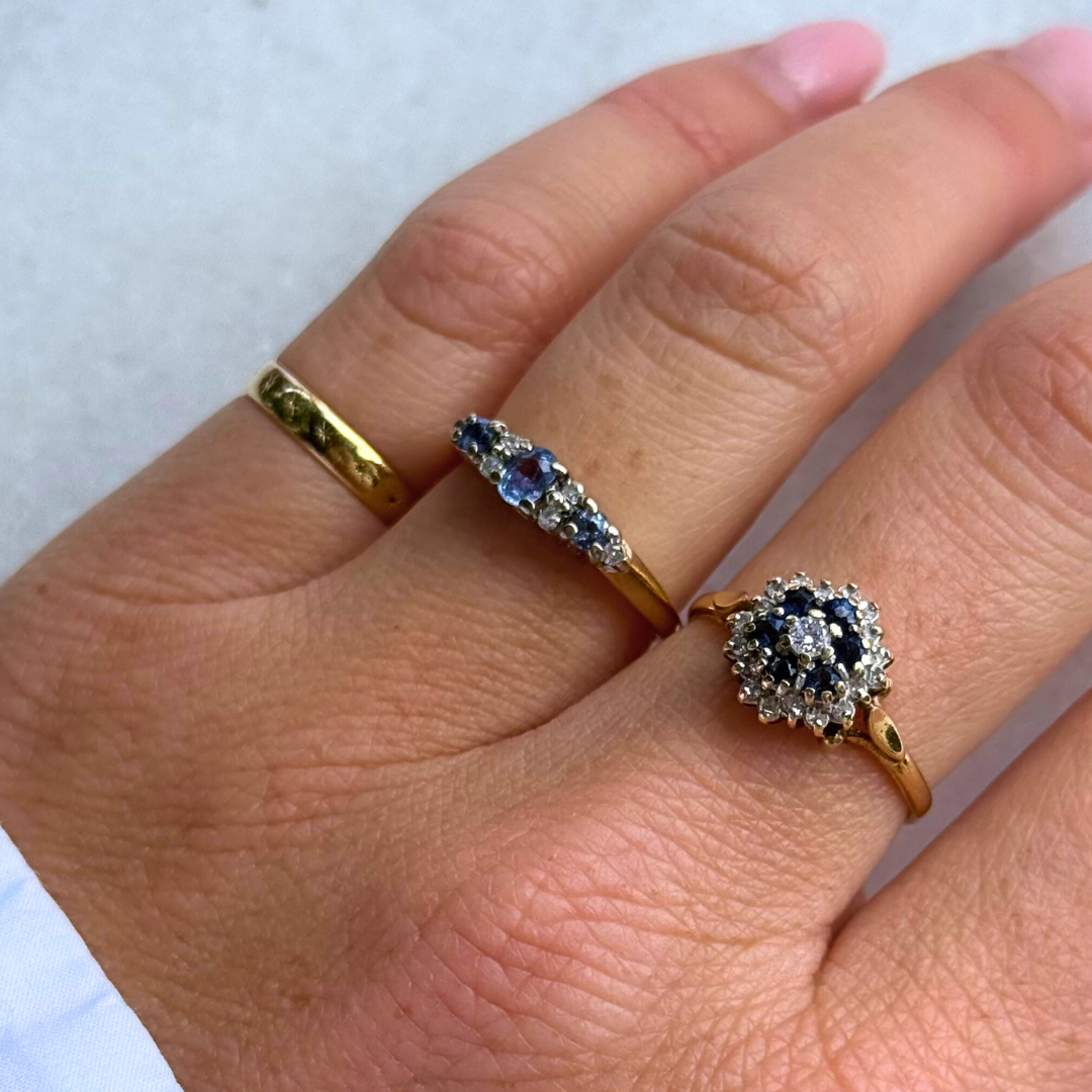 Hugh | Saffier & Diamant Ring