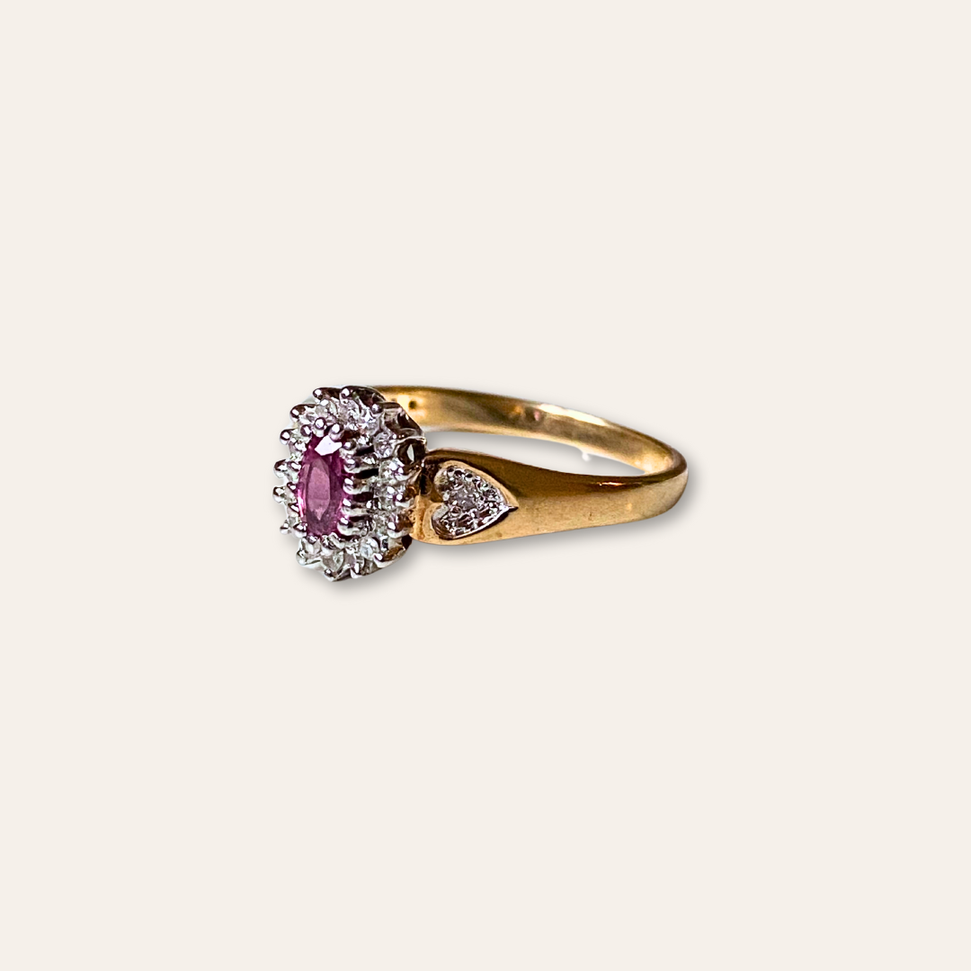 Jackie | Robijn & Diamant Ring