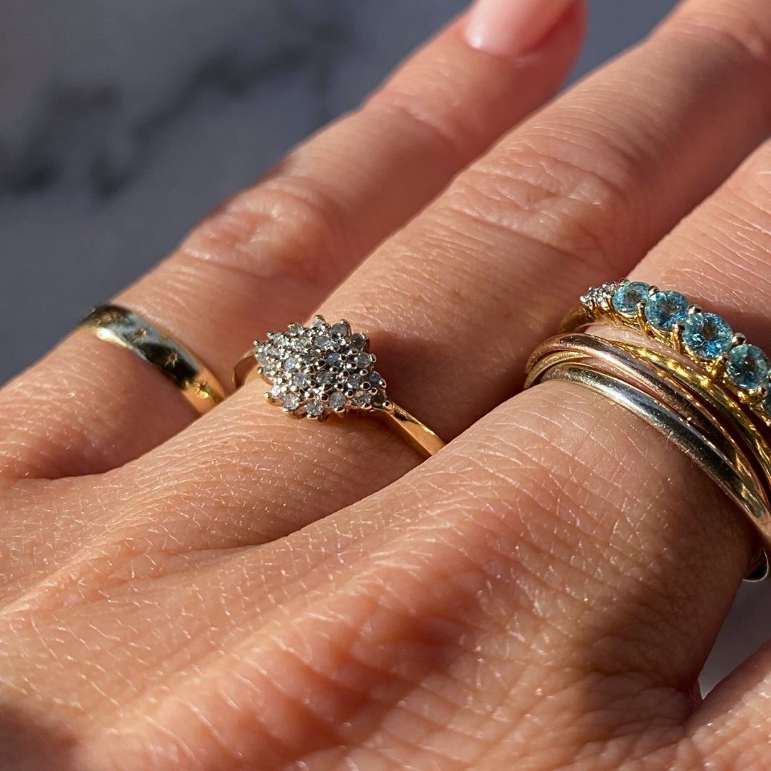 Josh | Diamant Ruit Cluster Ring