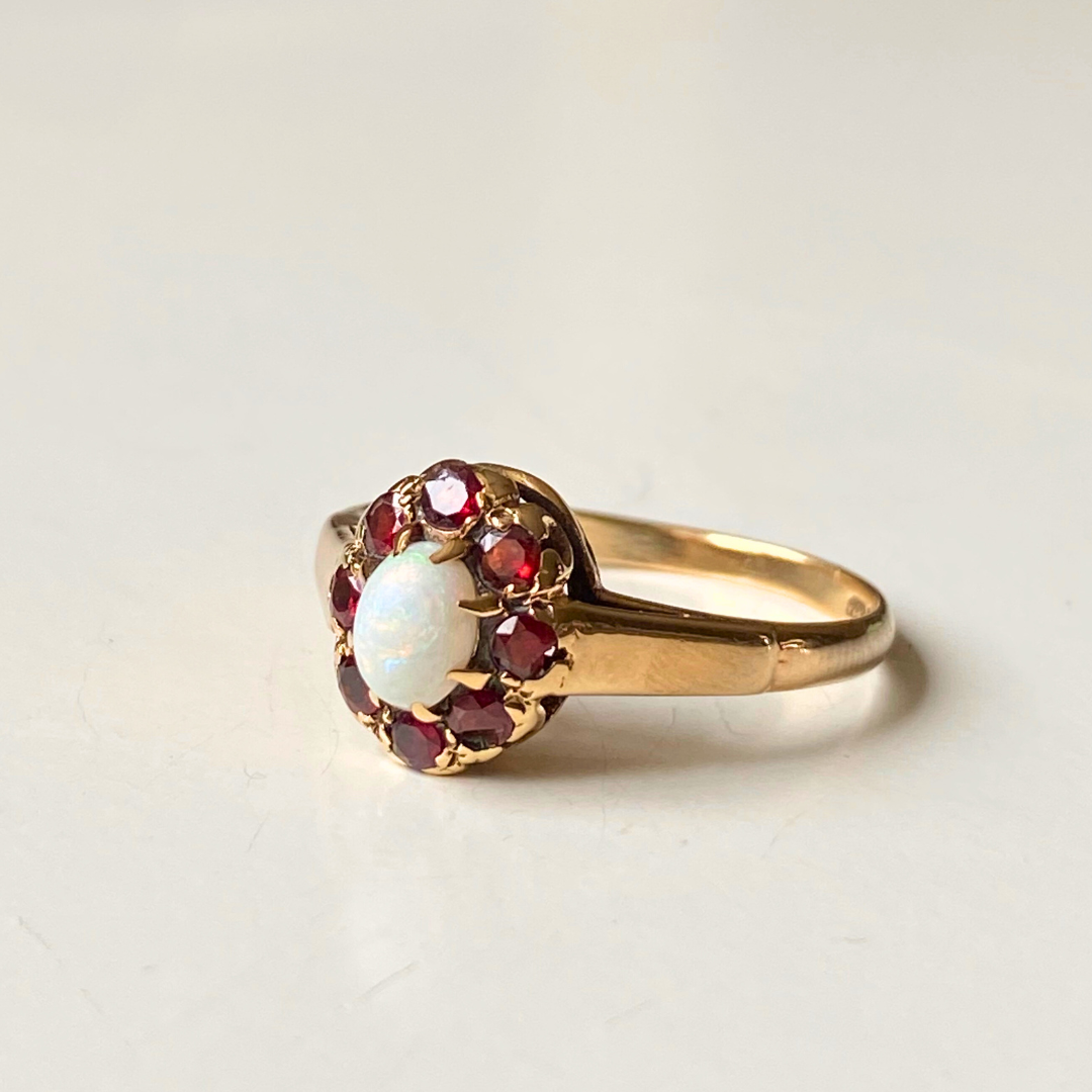 Keira | Opaal & Granaat Ring