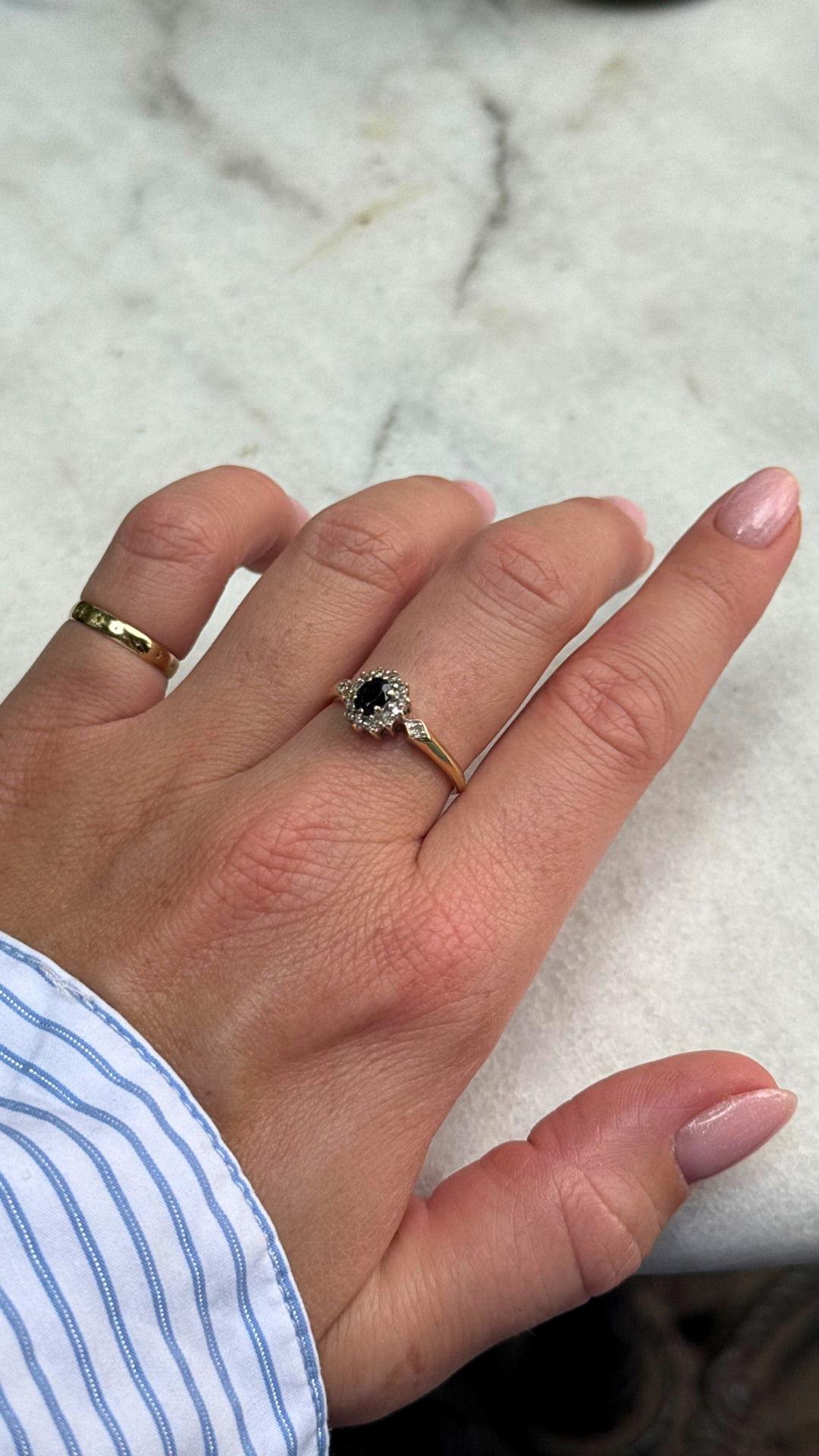 Laney | Saffier & Diamant Ring
