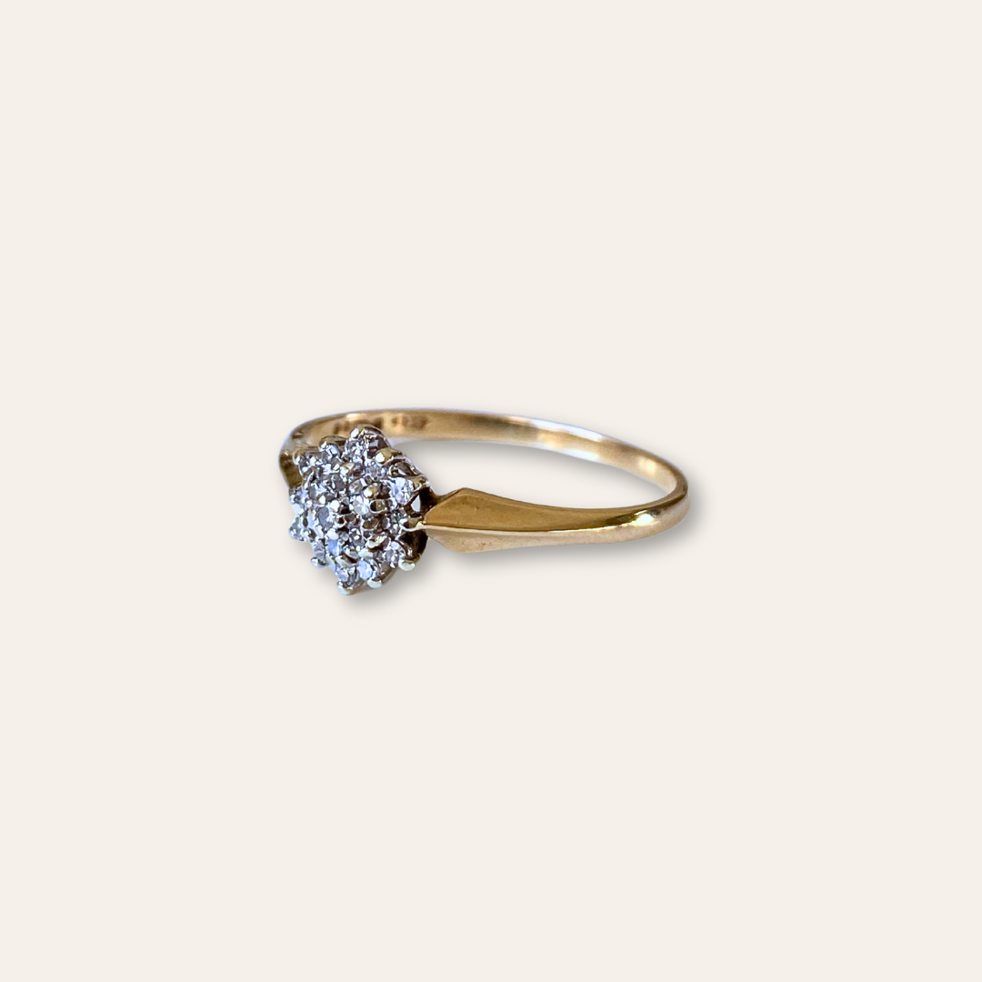 Lauren | Diamant Cluster Bloem Ring