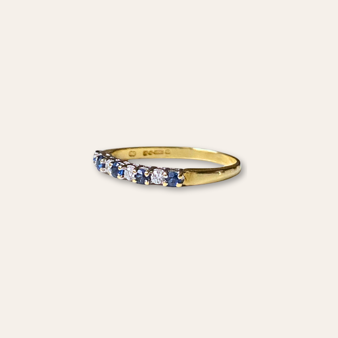 Lorèn | 18k Saffier & Diamant Ring