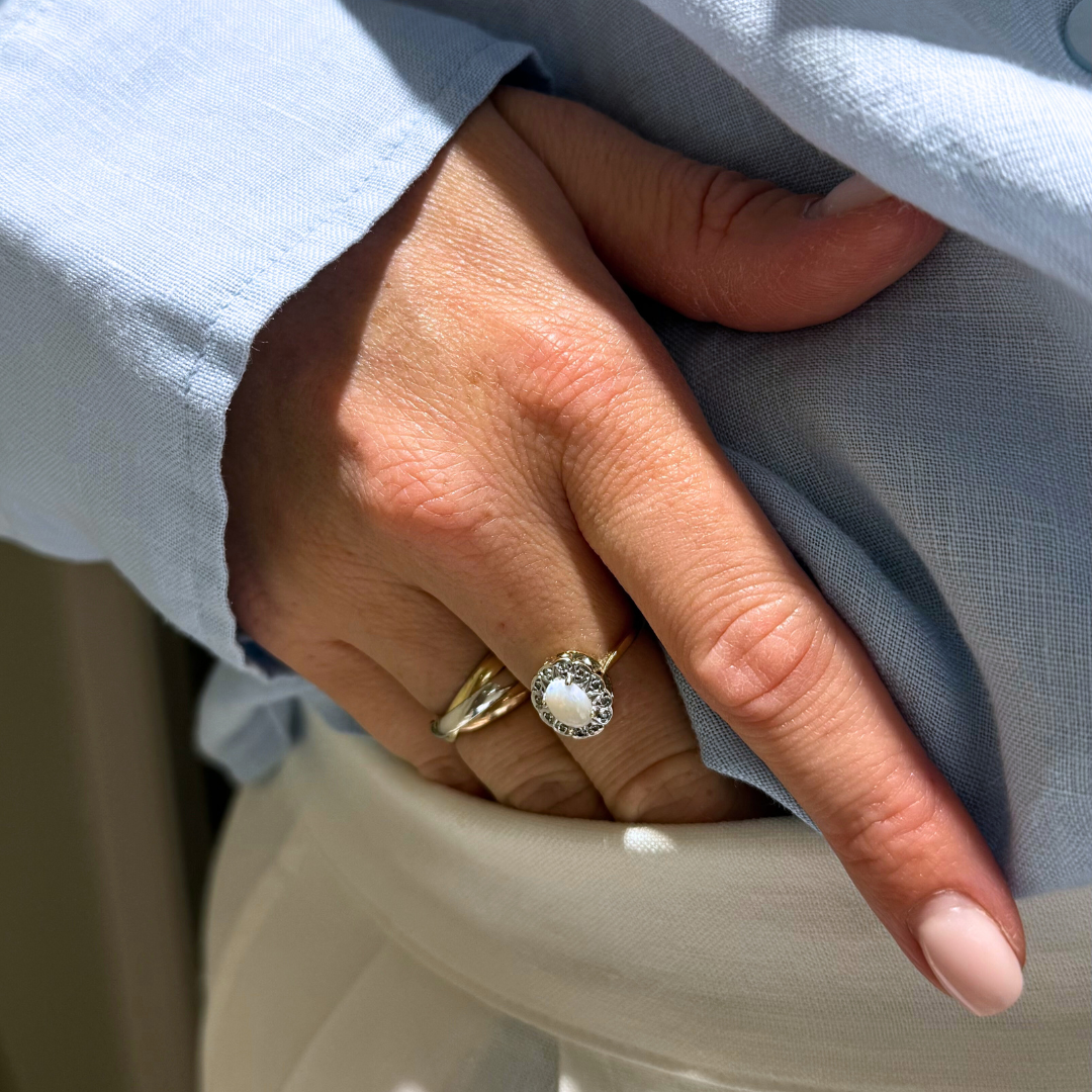Lua | Opaal & Diamant Entourage Ring