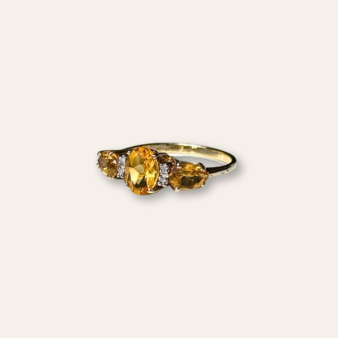 Luna | Citrien & Diamant Trilogie Ring