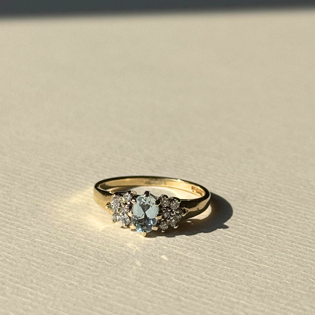 Mabel | Aquamarijn & Diamant Ring