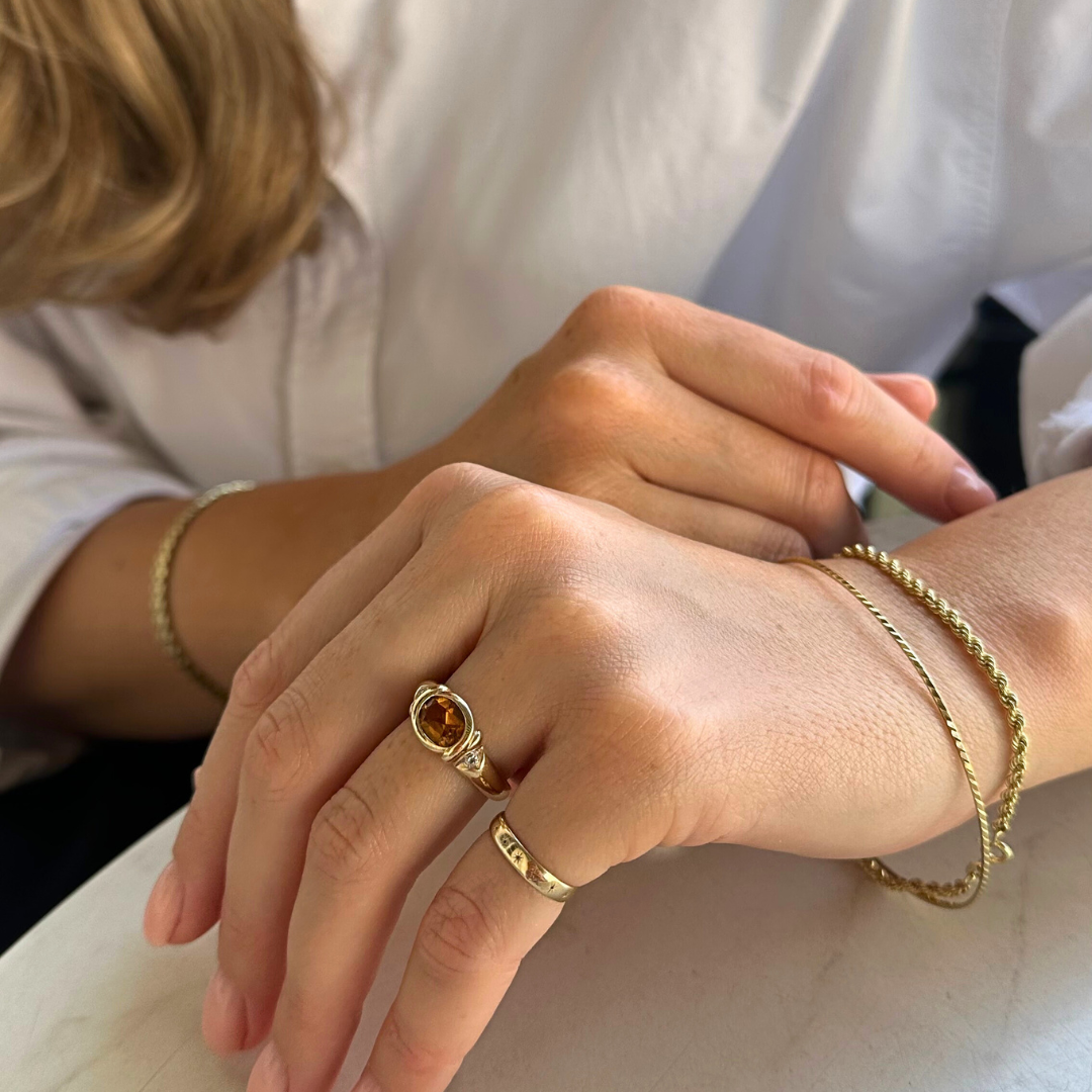 May | Citrien & Diamant Ring