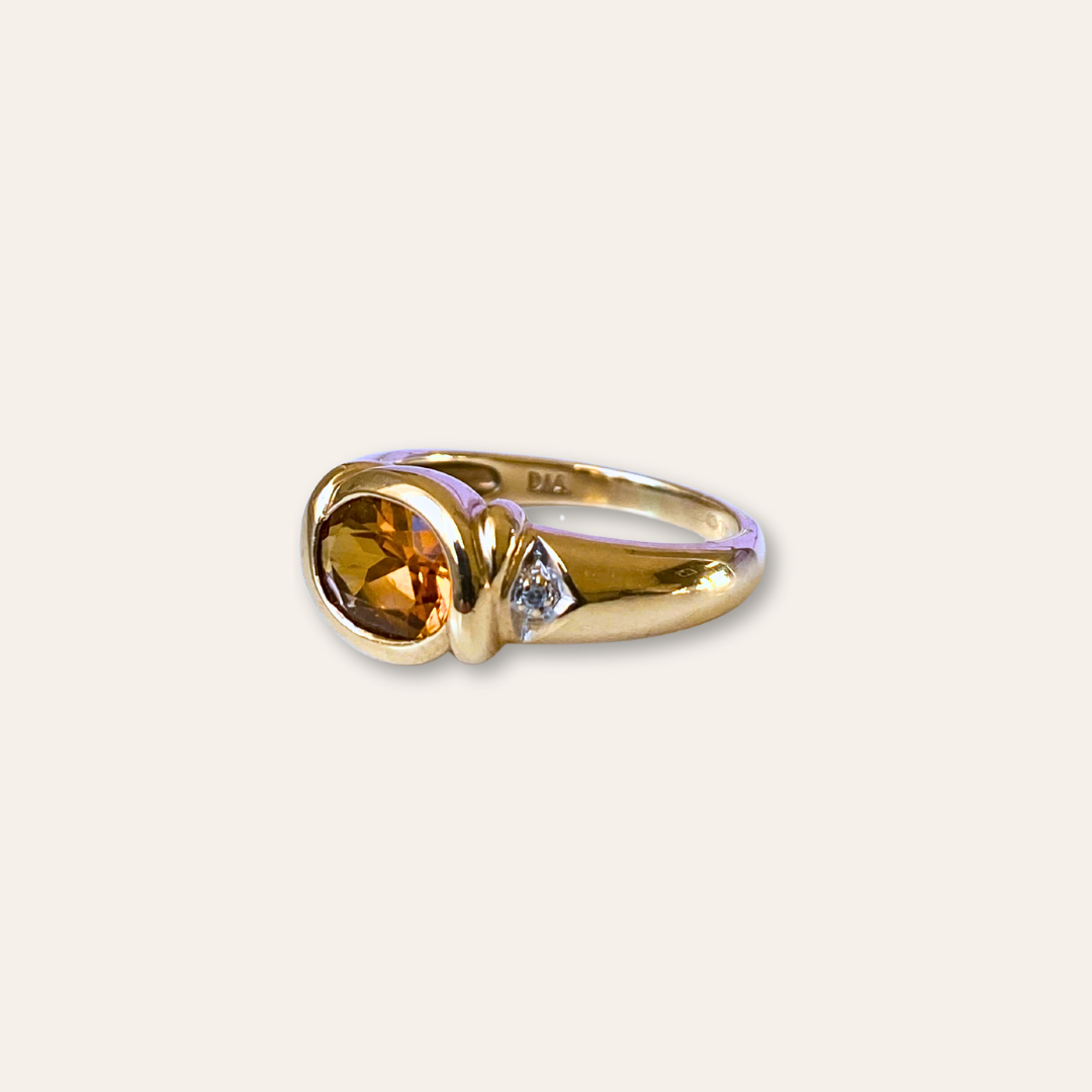 May | Citrien & Diamant Ring