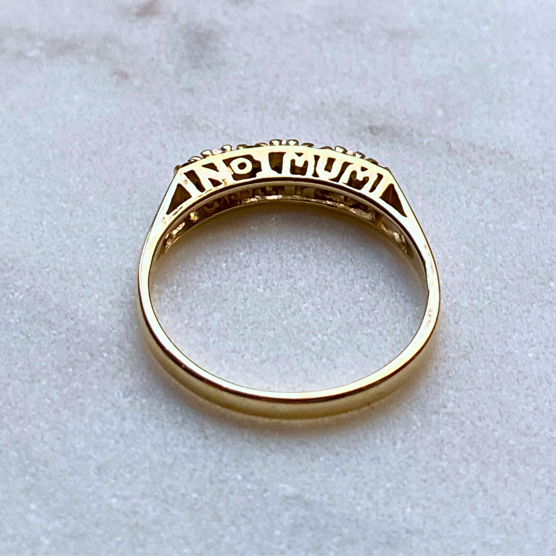 Nr 1 Mum Ring | Saffier & Diamant